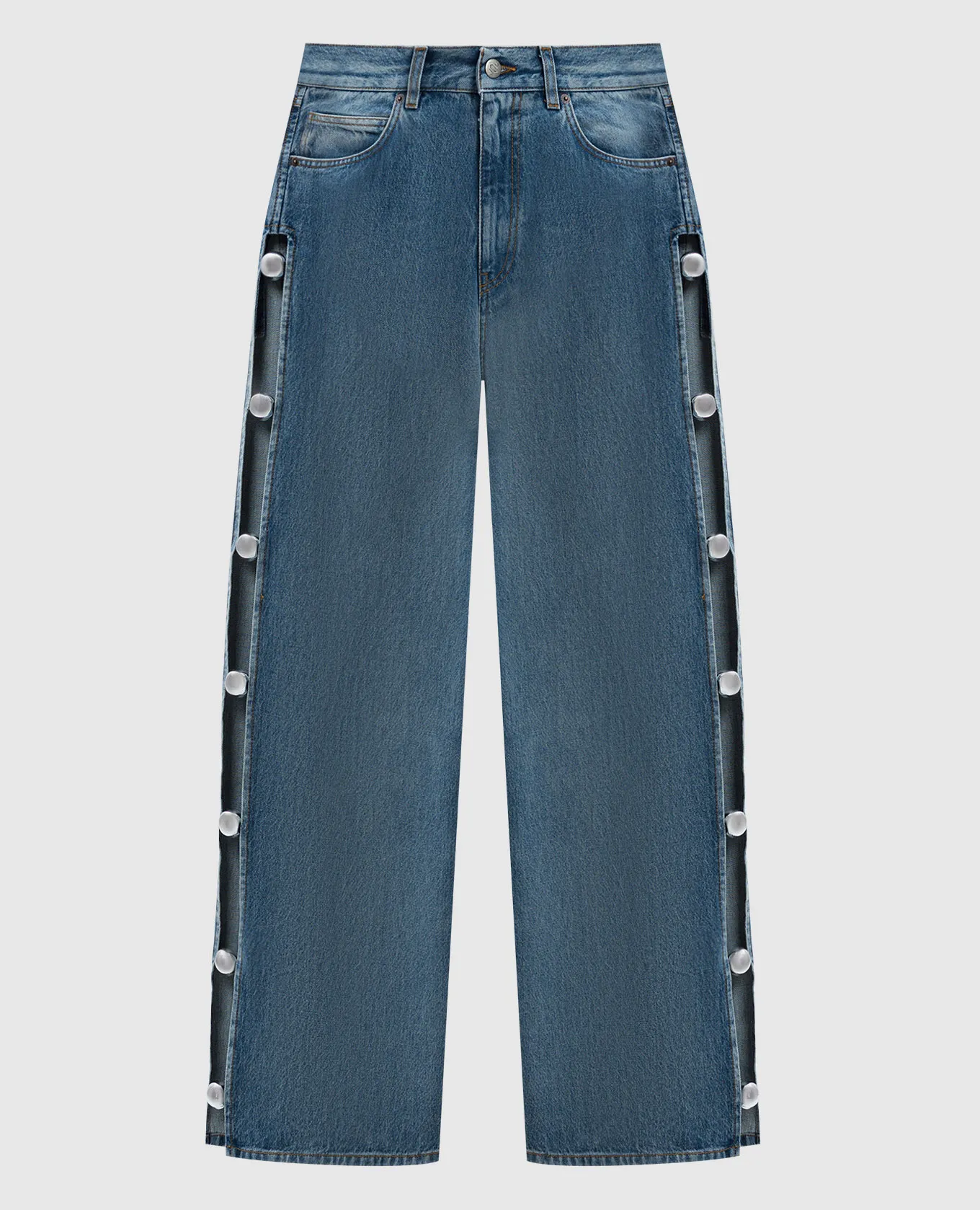 Giuseppe Di Morabito Milano Jeans blu effetto used con spacchi 03PFDNP05103330