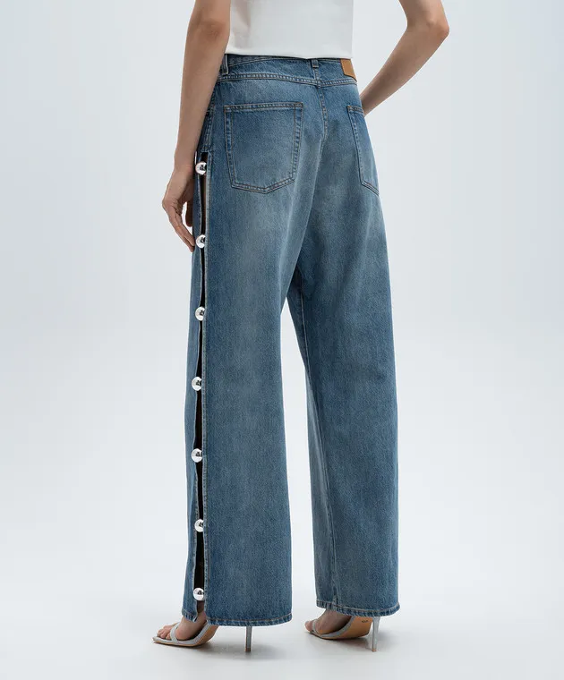 Giuseppe Di Morabito Milano Jeans blu effetto used con spacchi 03PFDNP05103330