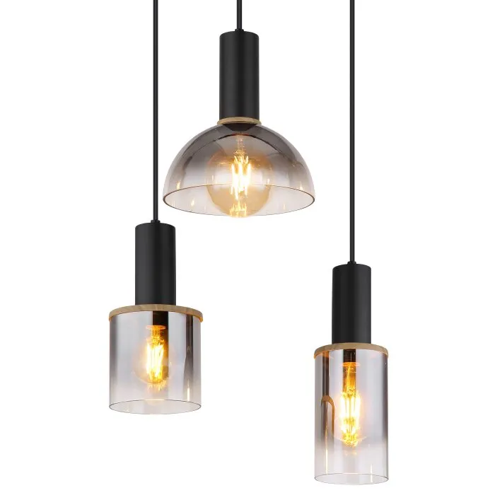 Globo CLASSIS Lampadario a sospensione Nero, 6-Luci