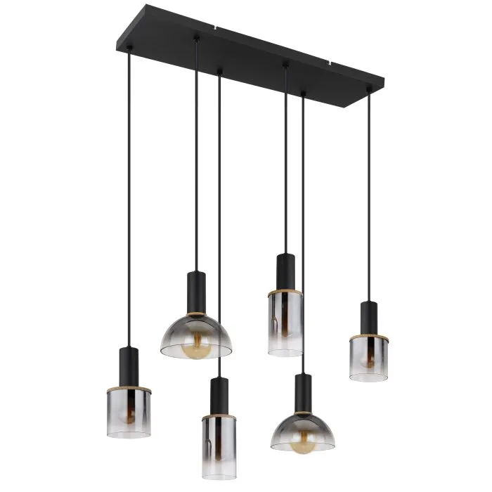 Globo CLASSIS Lampadario a sospensione Nero, 6-Luci