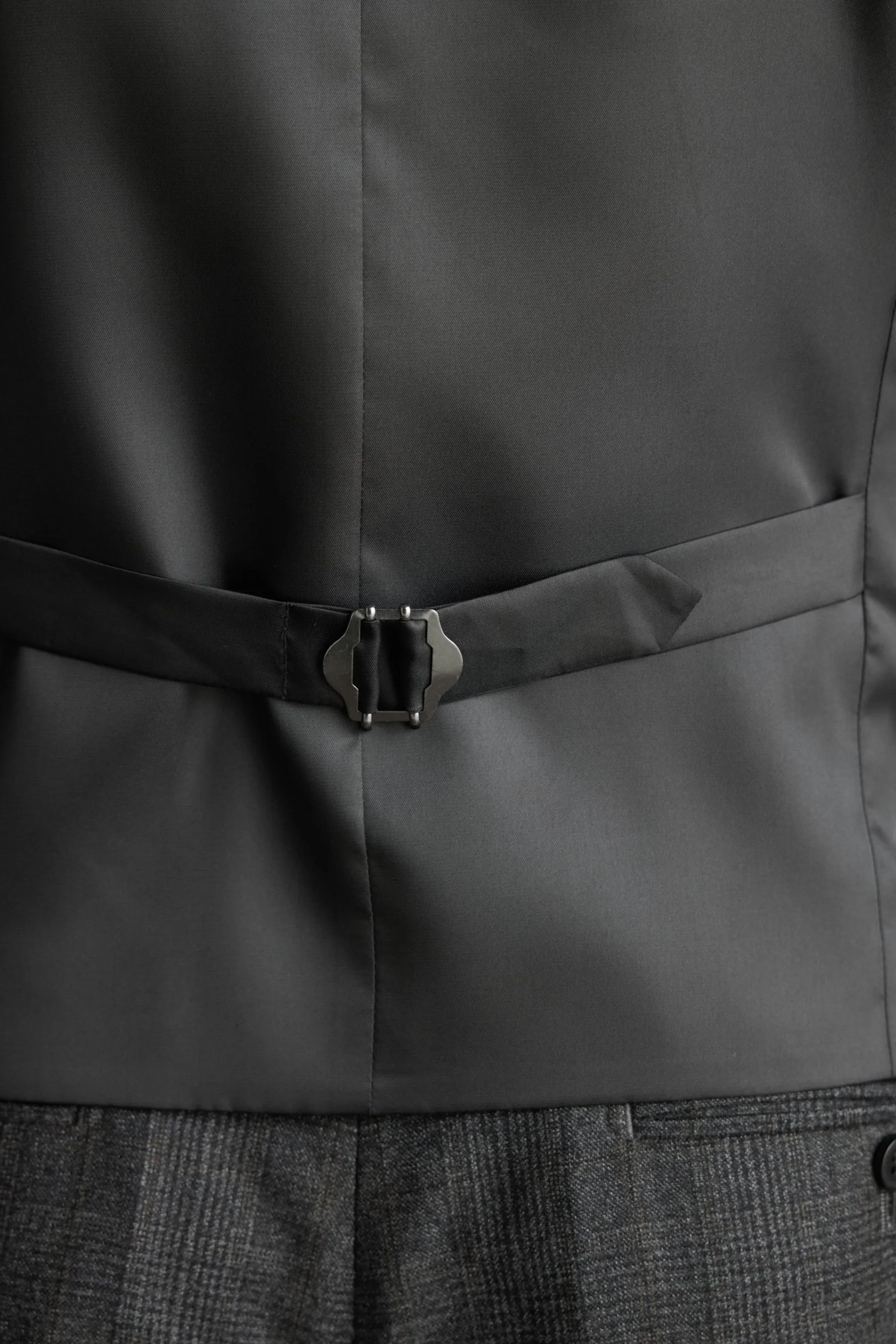 Grigio antracite  - Regular - Fit Signature TG di Fabio - Gilet A quadri in tessuto italiano