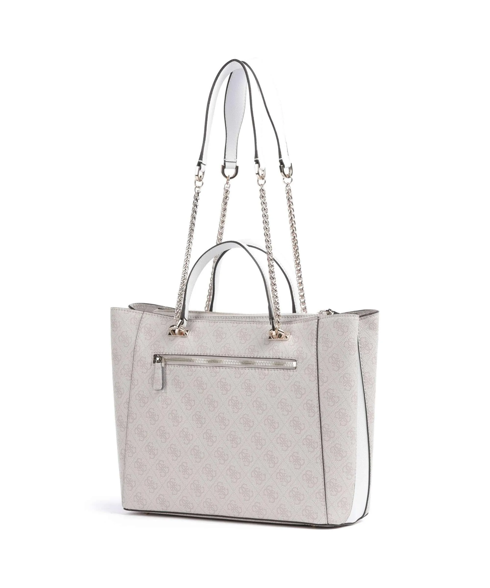  Guess Noreen Borsa shopper pelle sintetica avorio  