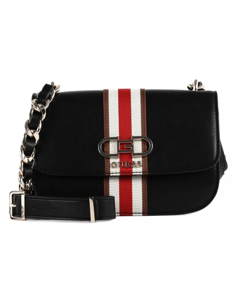 GUESS VG930720 NELKA mini borsa a mano con tracolla crossbody flap nero