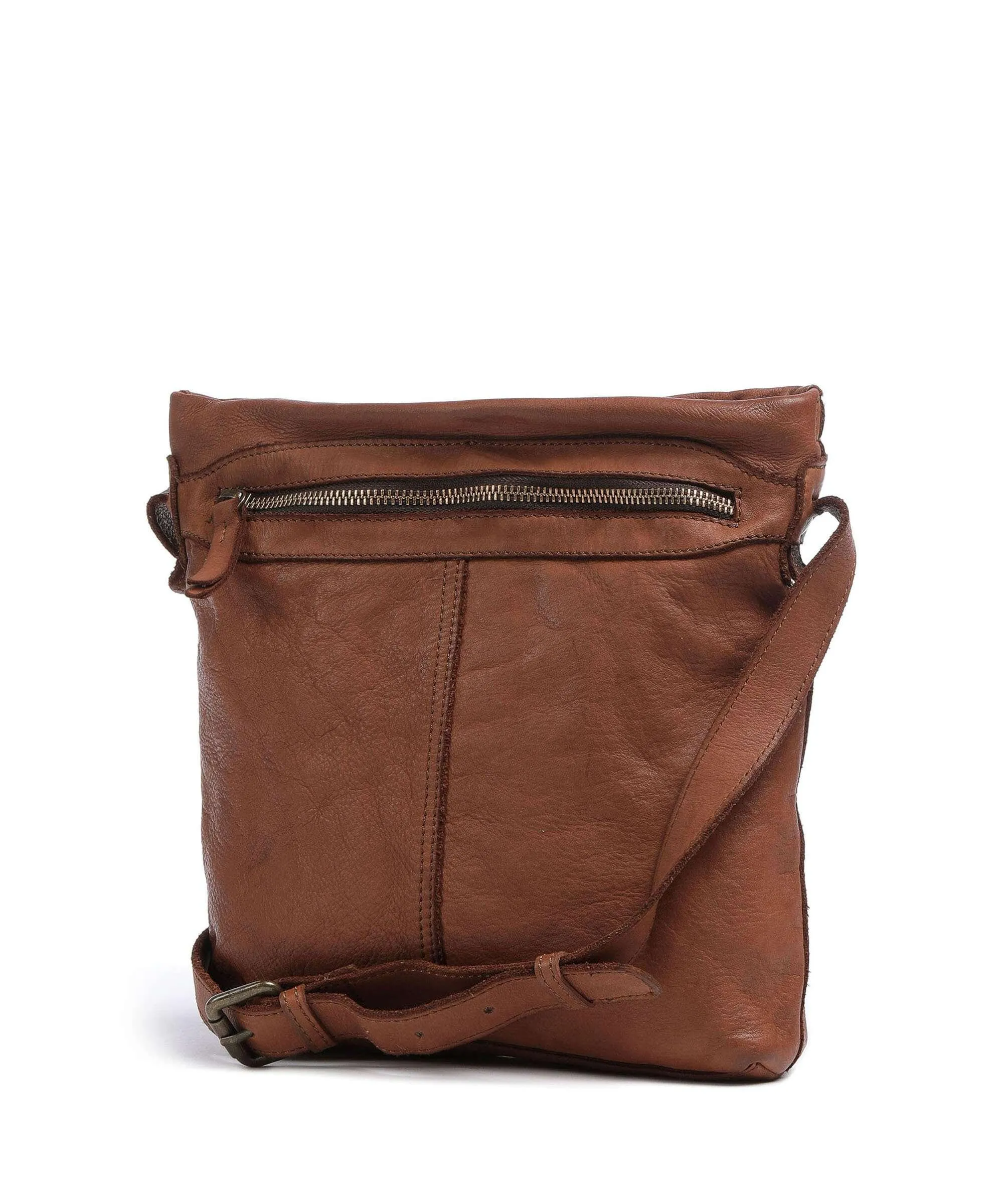  Harold's Submarine Borsa a tracolla pelle di vacchetta finemente grana cognac  