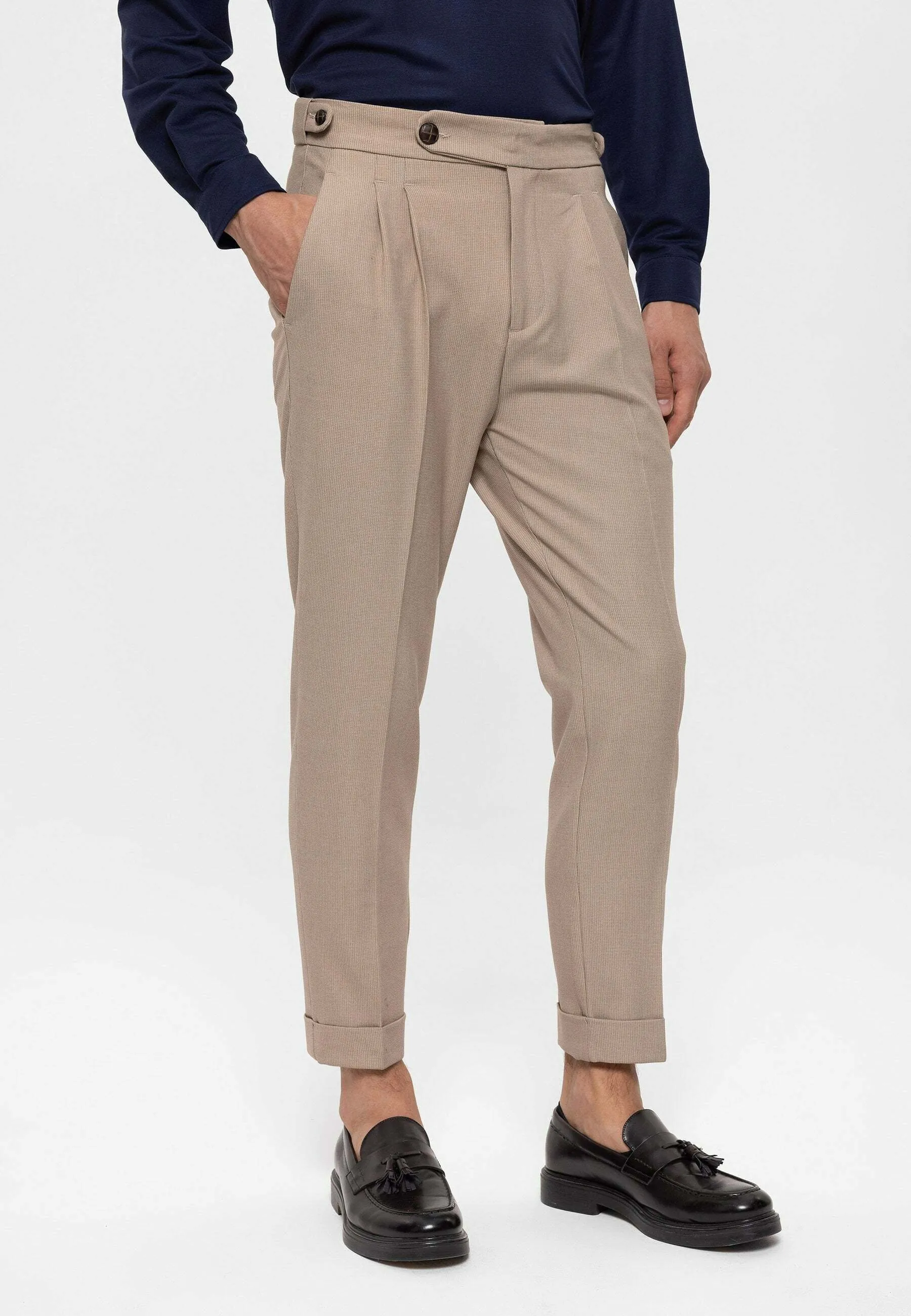 HIGH WAIST PLEATED  - Pantaloni