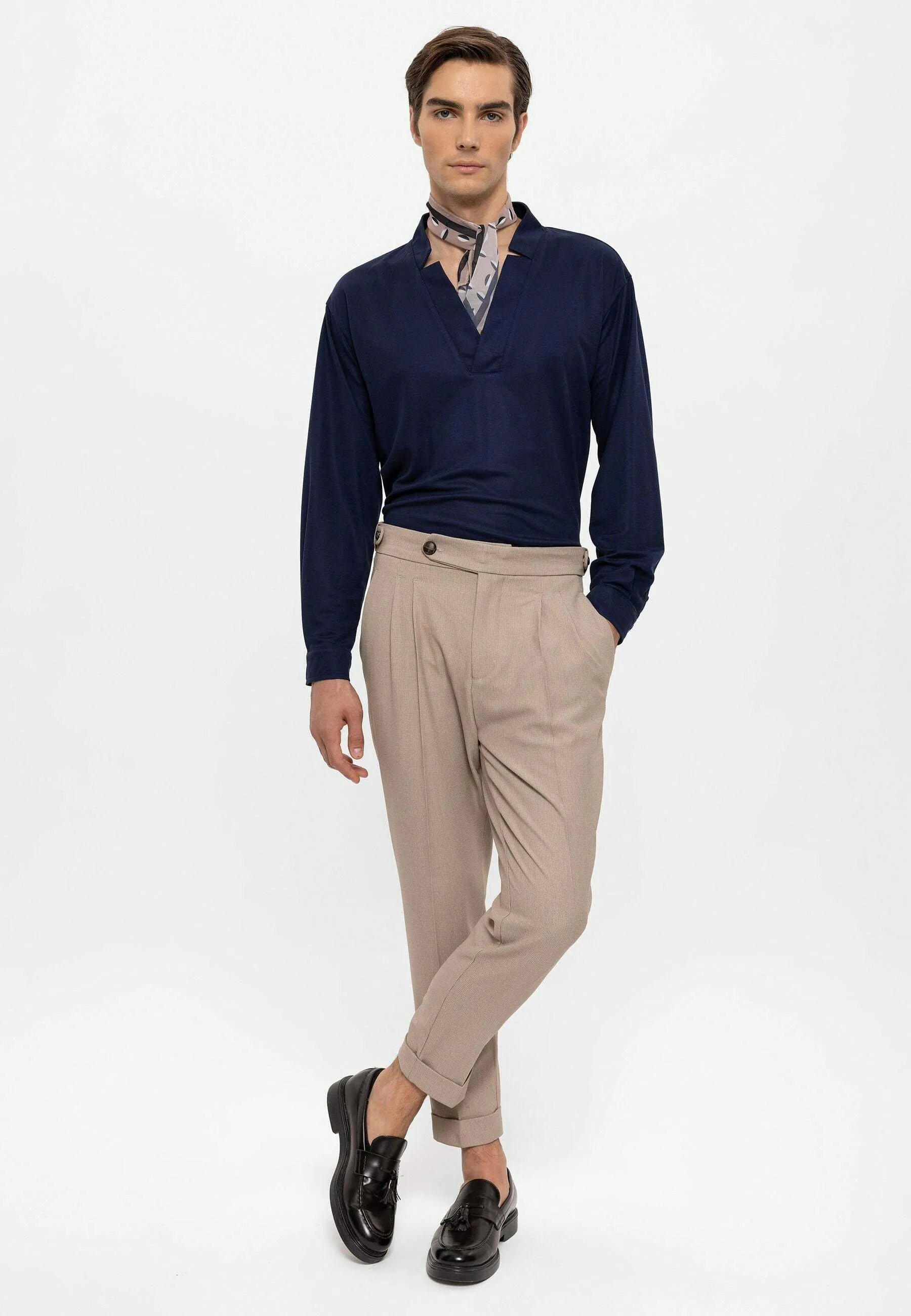 HIGH WAIST PLEATED  - Pantaloni
