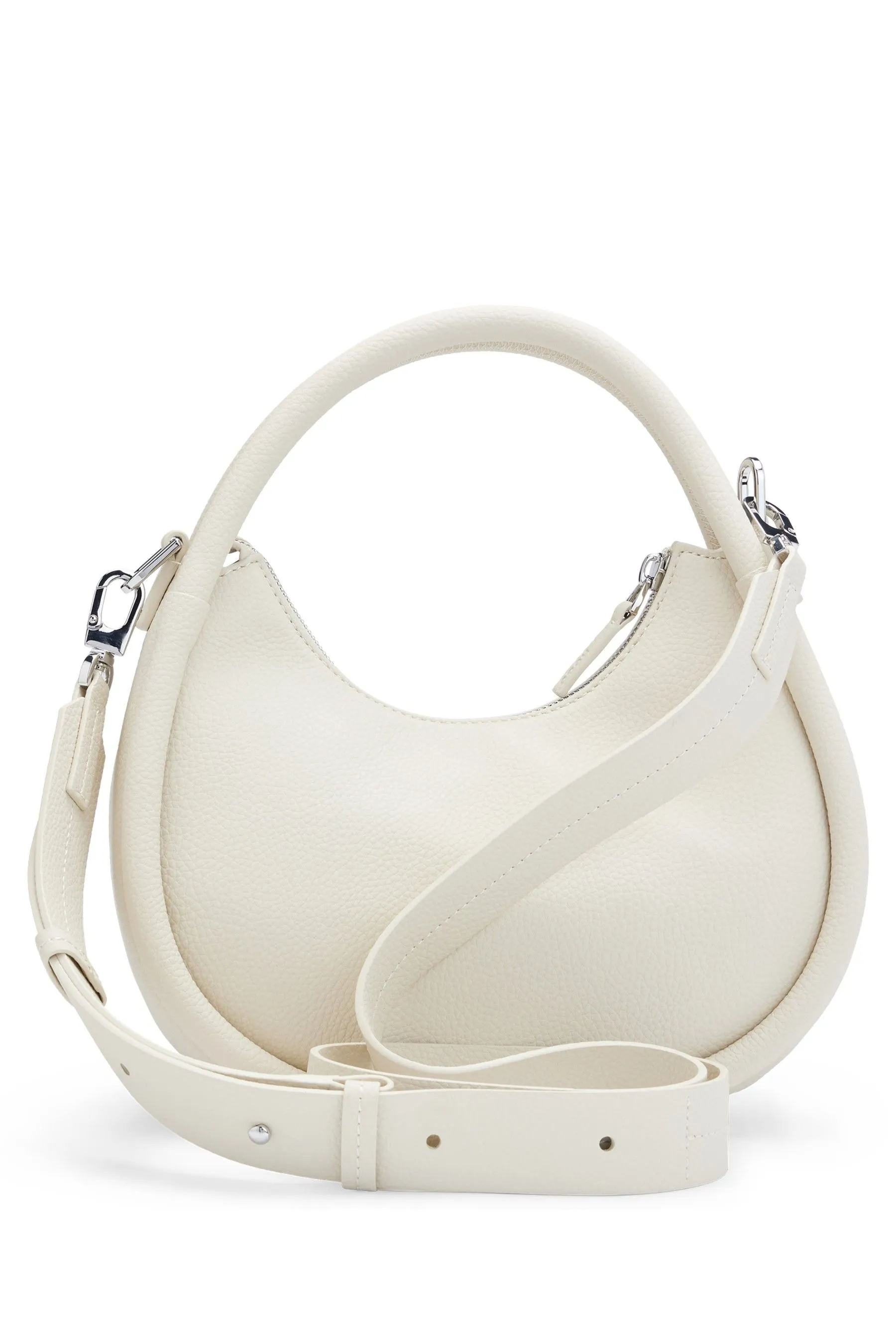 HUGO - Bianco a tracolla in pelle sintetica - Borsa con lettering con logo