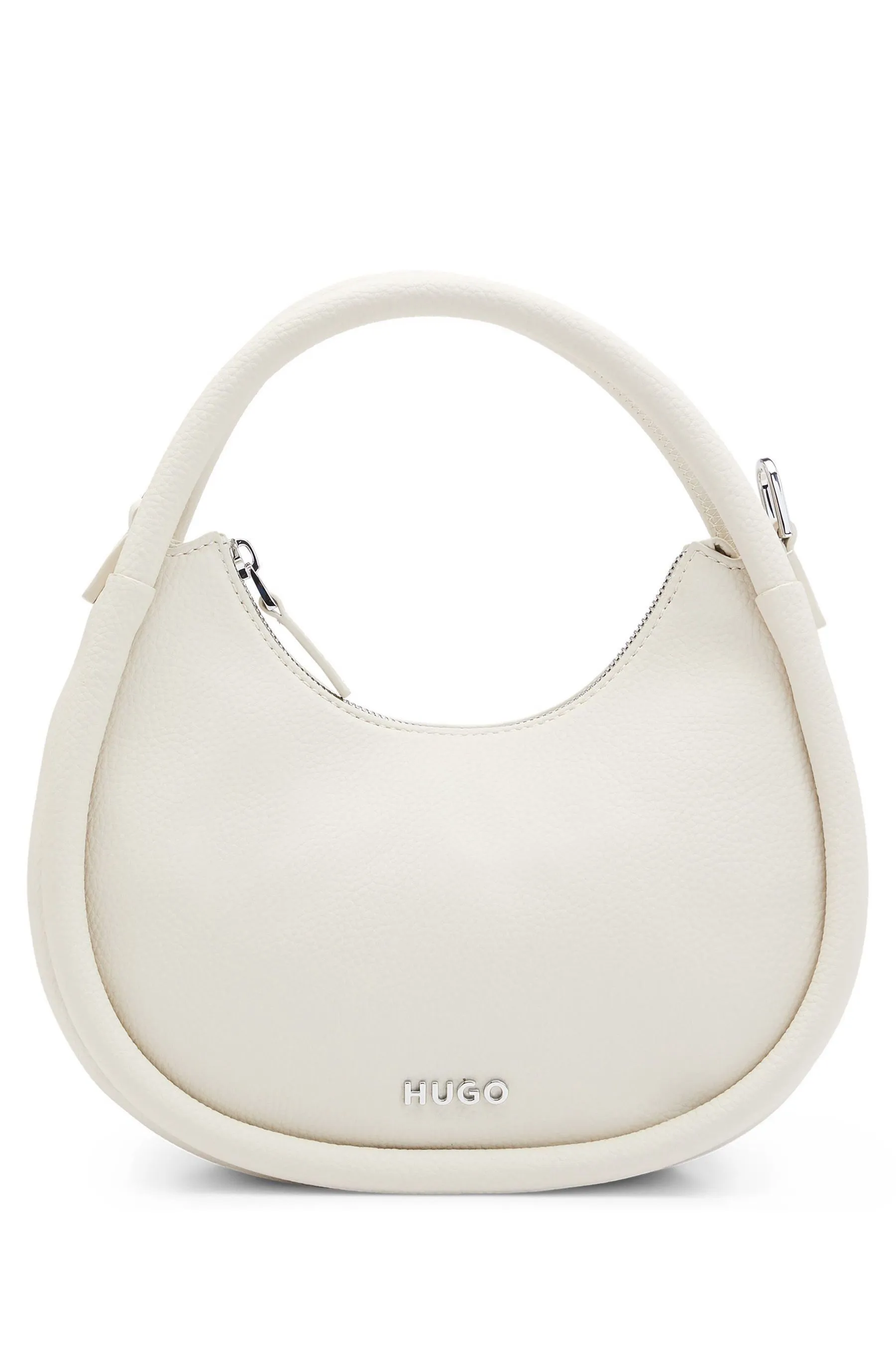 HUGO - Bianco a tracolla in pelle sintetica - Borsa con lettering con logo