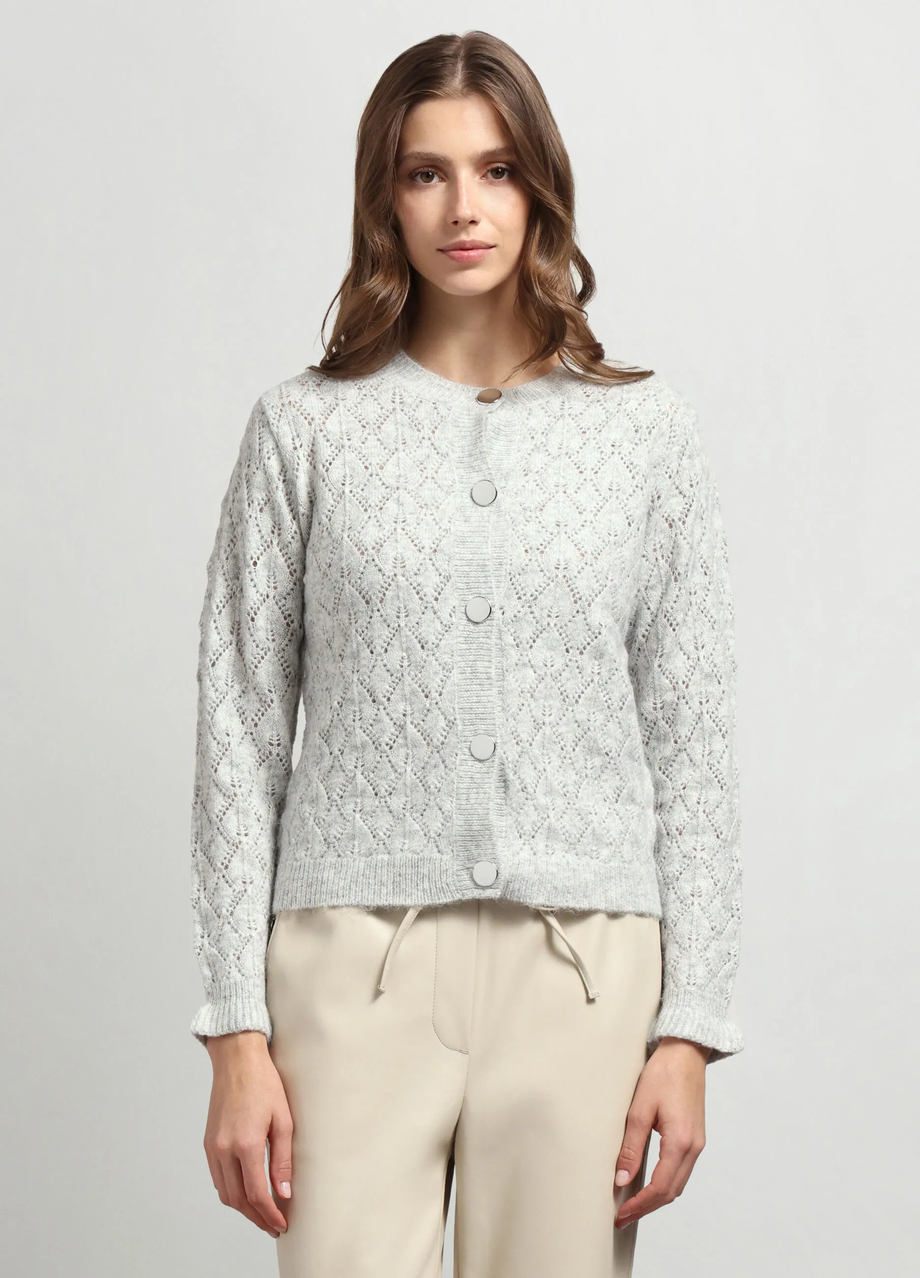 IWIE  Cardigan misto lana donna