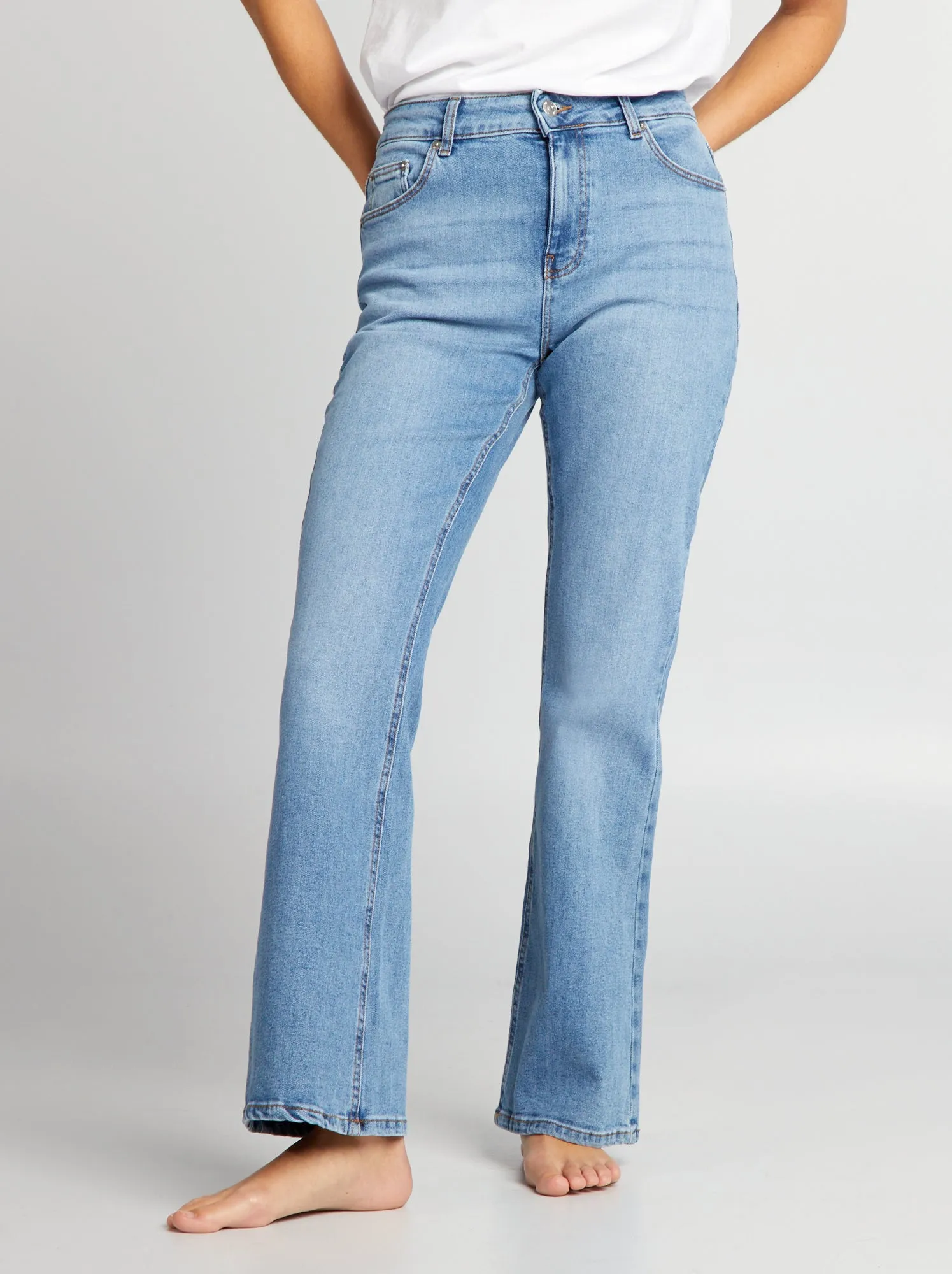 Jeans flare 5 tasche - L28 - BLU