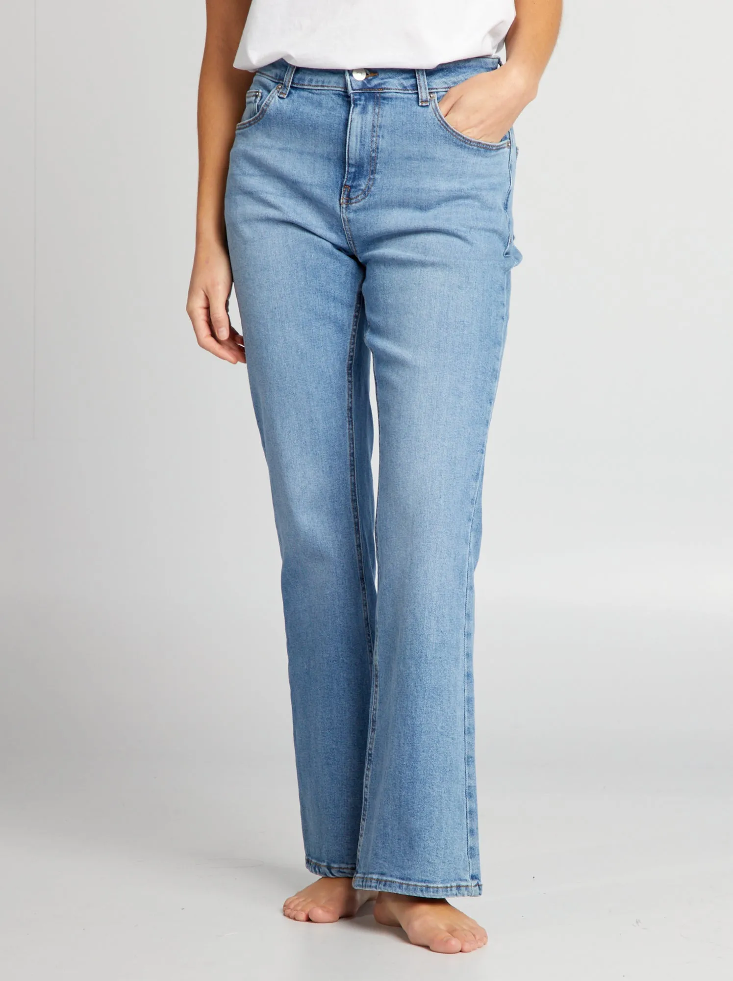 Jeans flare 5 tasche - L28 - BLU