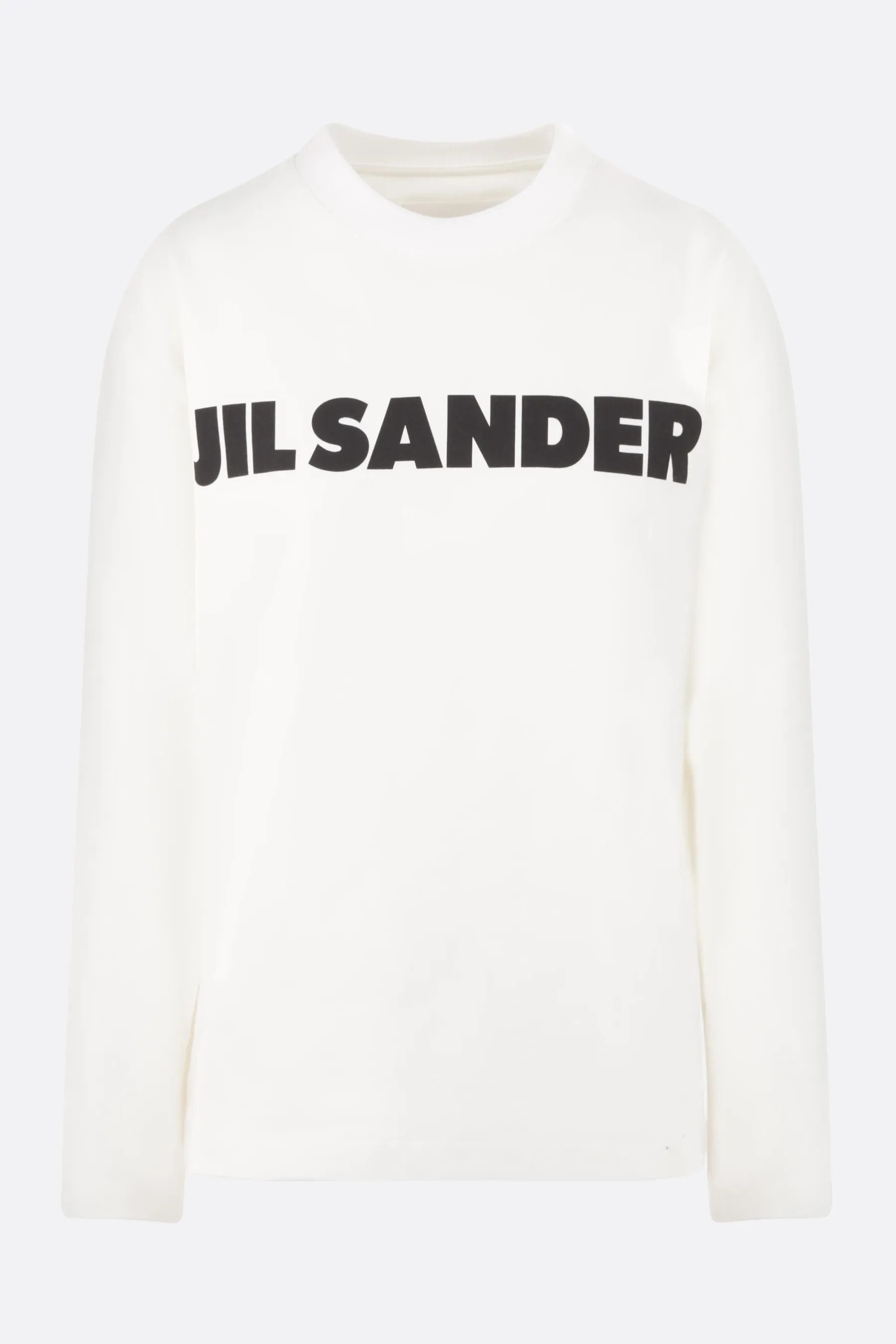  JIL SANDER t-shirt a maniche lunghe in cotone stampa logo 