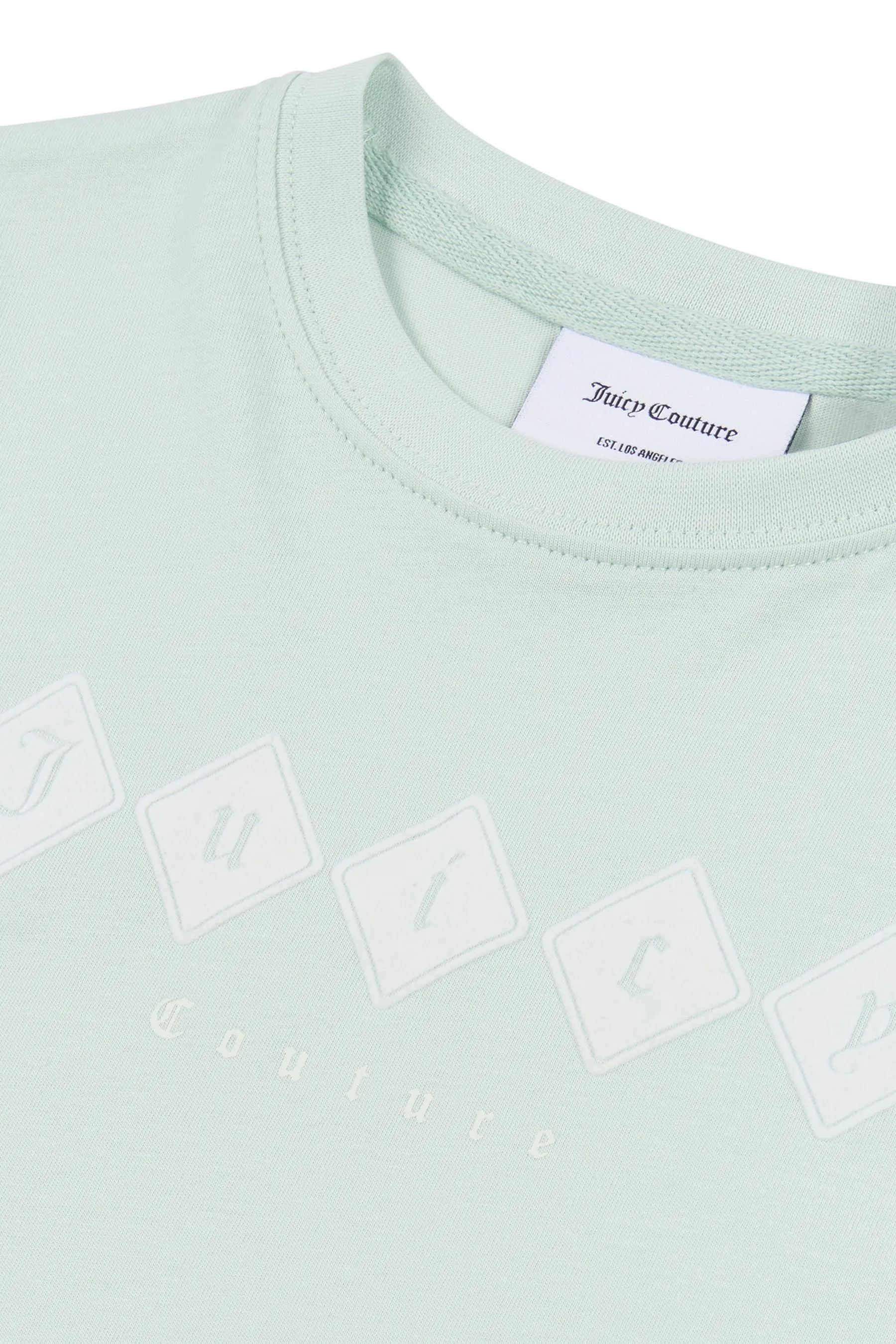 Juicy Couture Bambina T-shirt tono su tono 100% cotone    