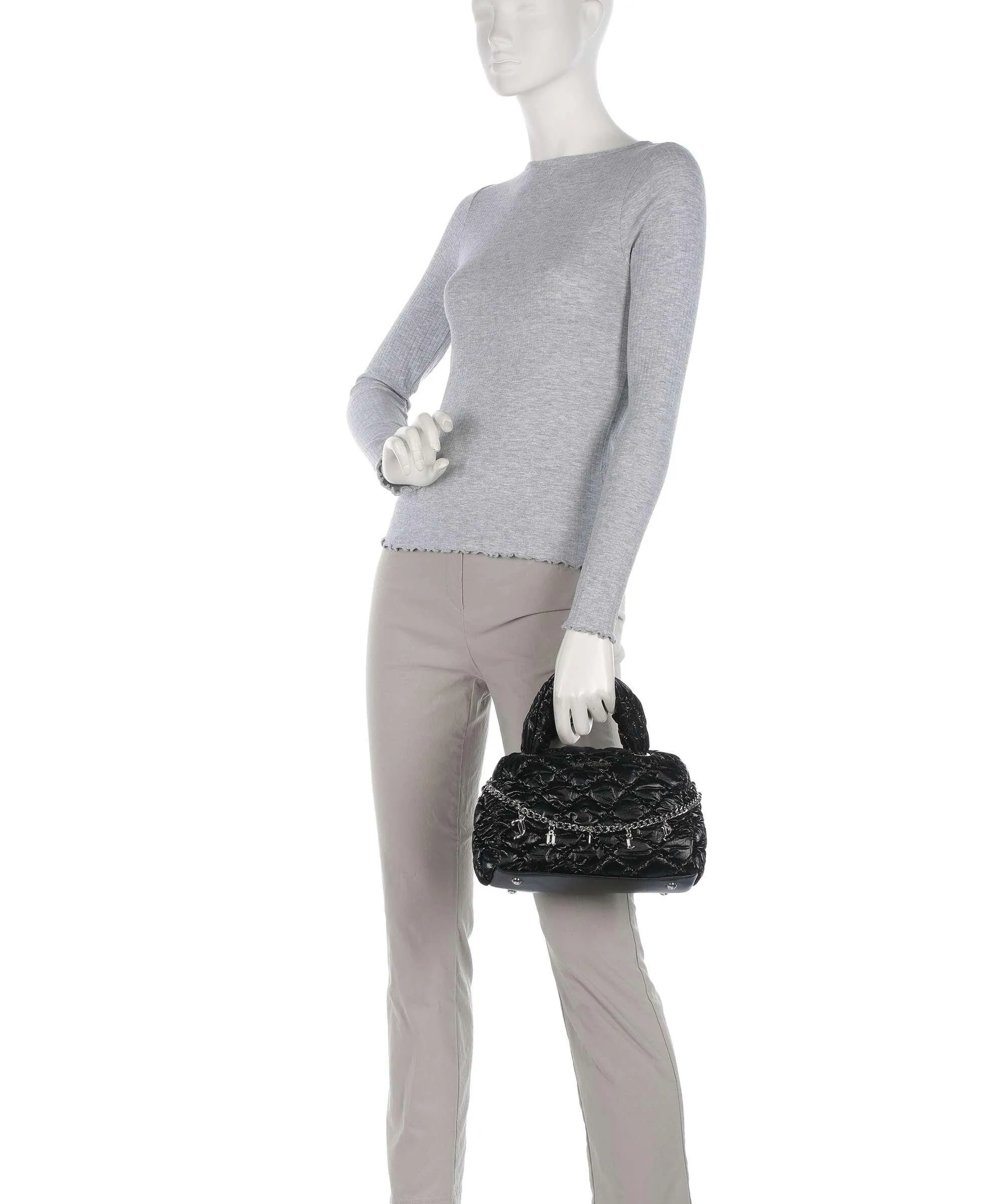  Juicy Couture Isabelle Nylon S Borsa a mano nylon, poliuretano nero  
