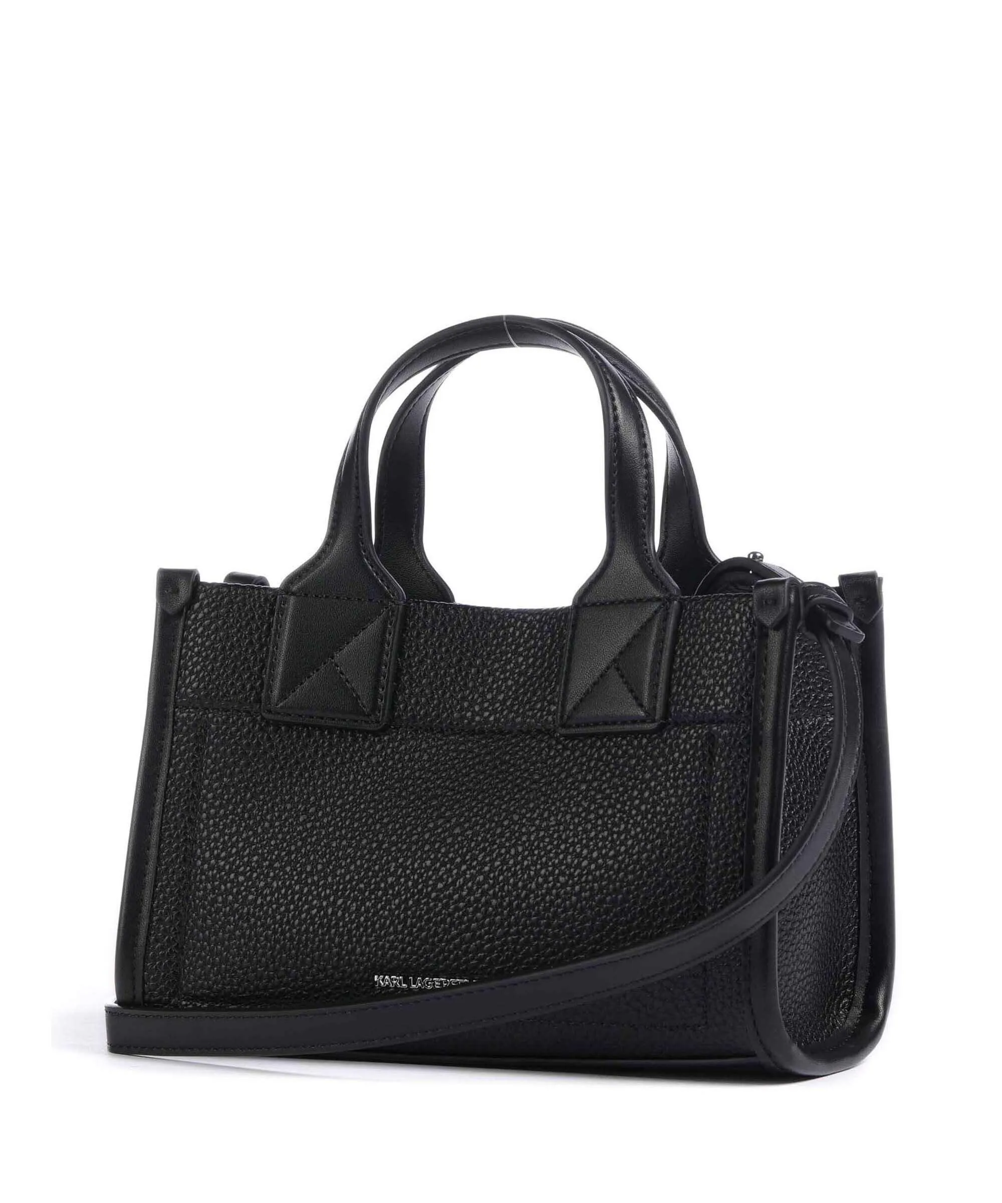  Karl Lagerfeld K/Skuare Small Borsa a mano poliuretano riciclato nero  