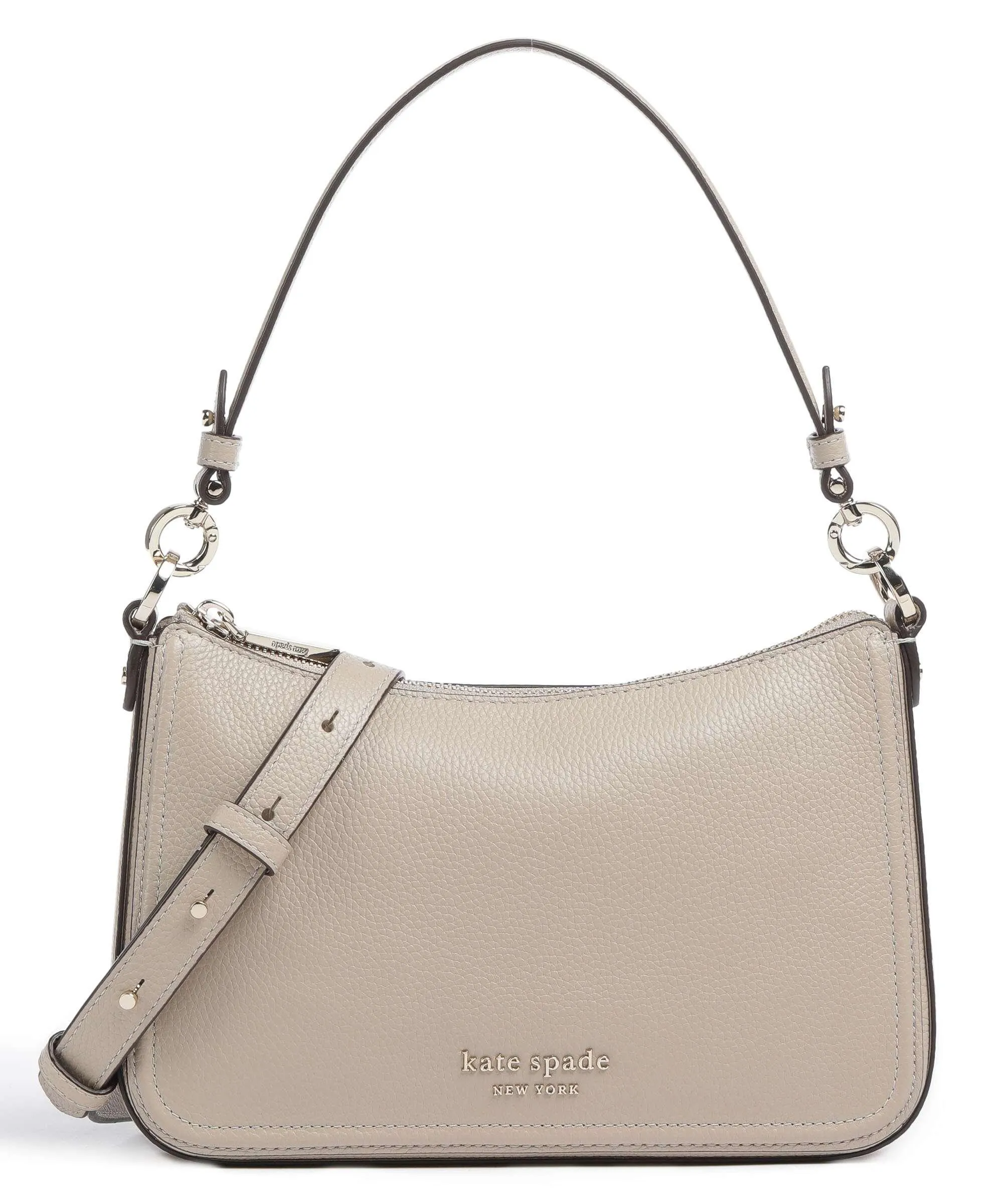  Kate Spade New York Hudson Borsa a spalla pelle di vacchetta grana beige  