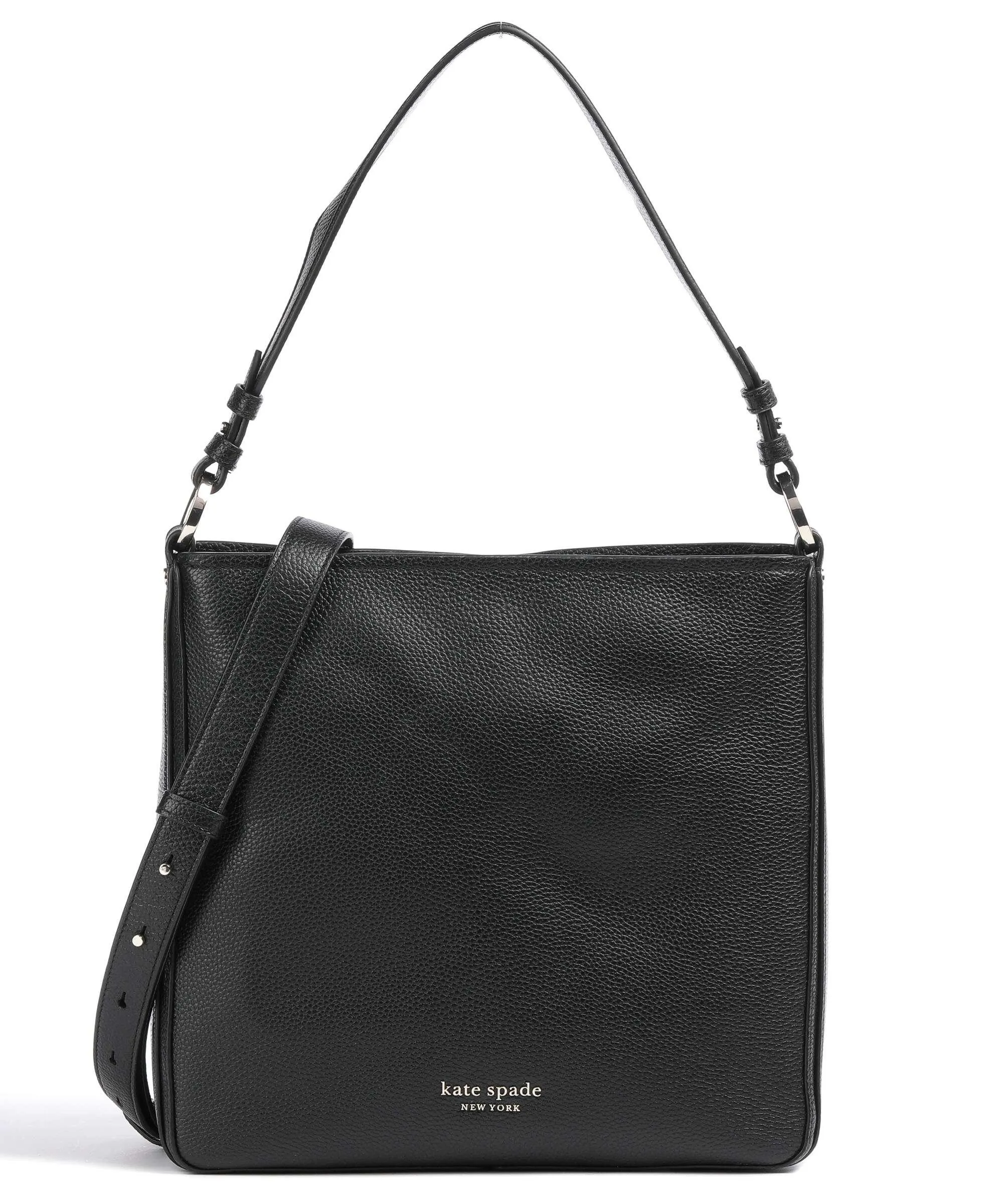  Kate Spade New York Hudson Borsa hobo pelle granulata nero  
