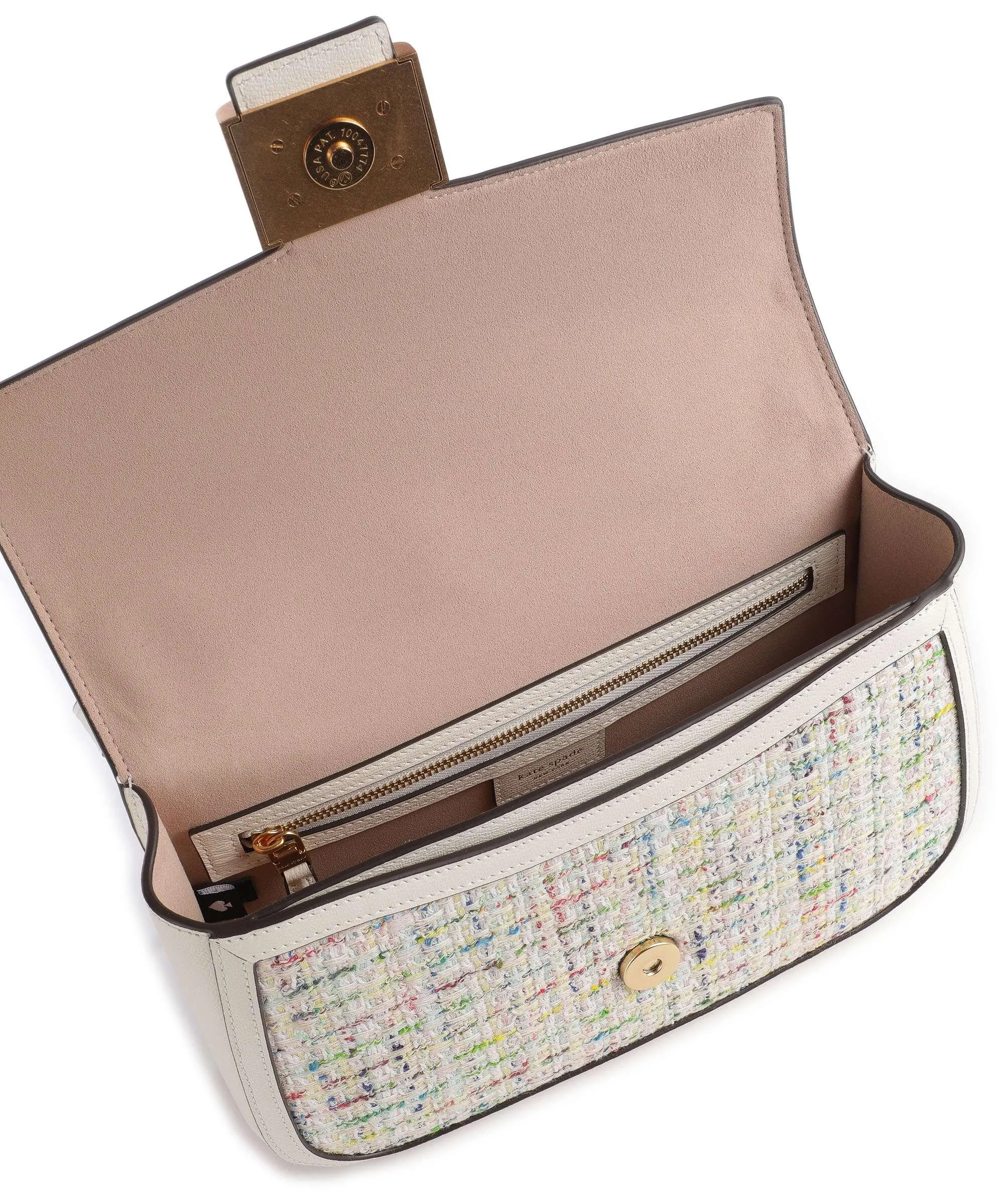  Kate Spade New York Katy Borsa a spalla pelle a grana fine avorio  