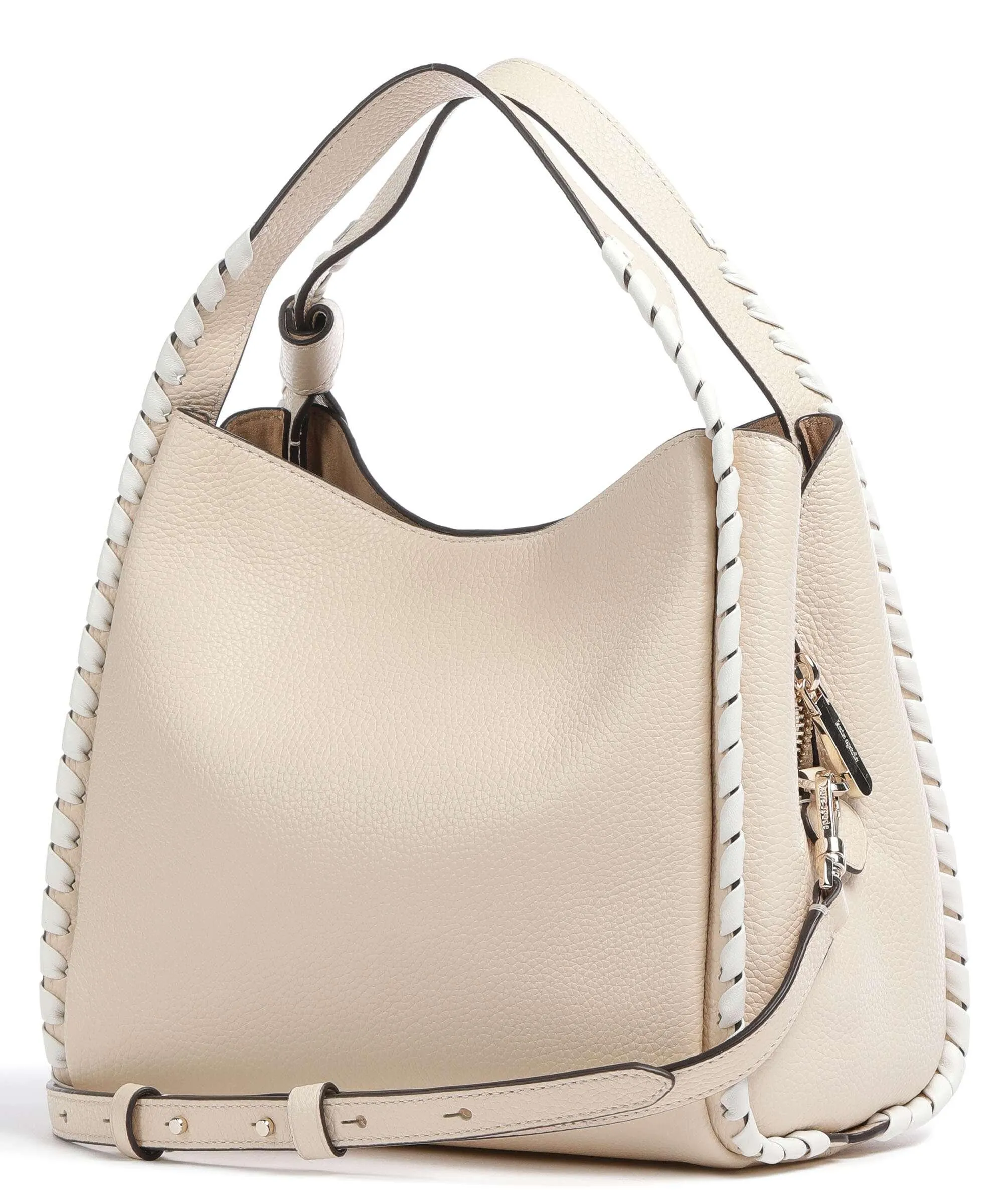  Kate Spade New York Knott Borsa a mano pelle granulata crema  
