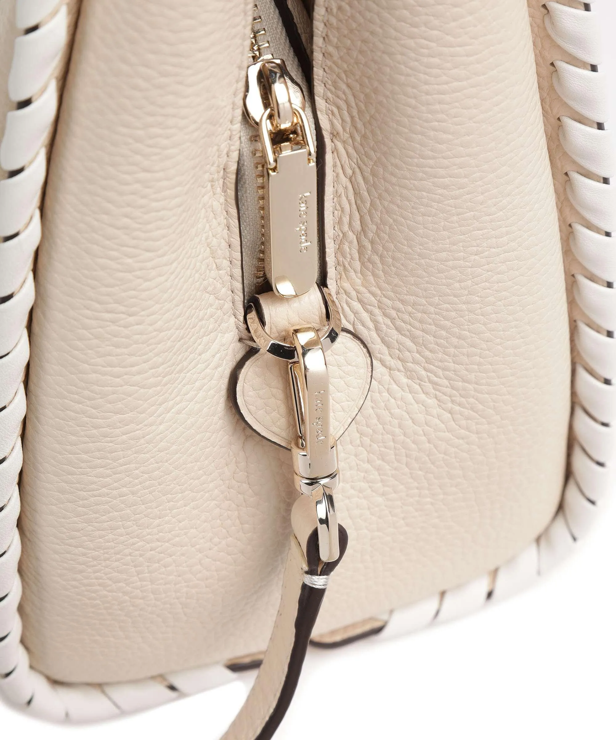  Kate Spade New York Knott Borsa a mano pelle granulata crema  