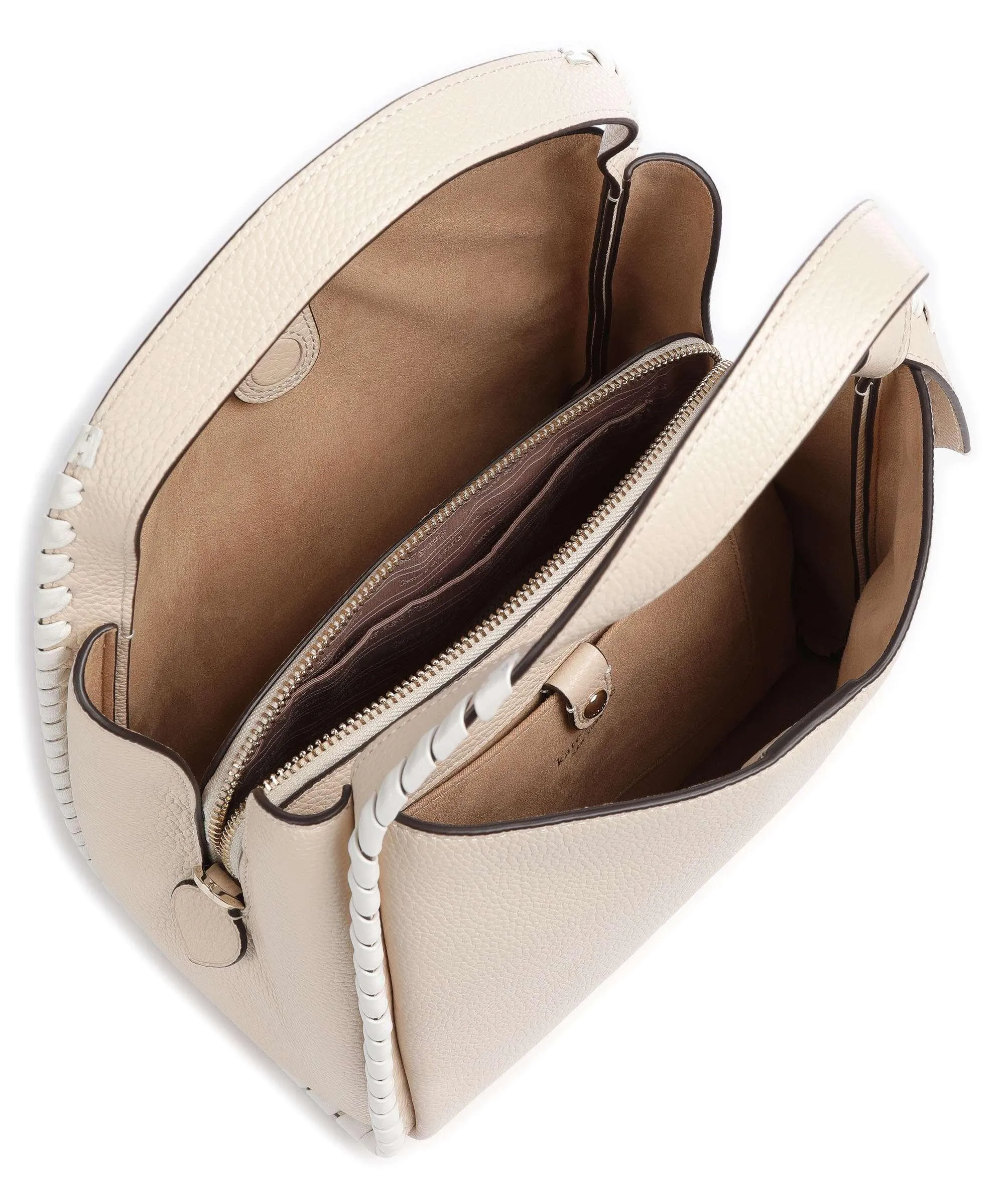  Kate Spade New York Knott Borsa a mano pelle granulata crema  