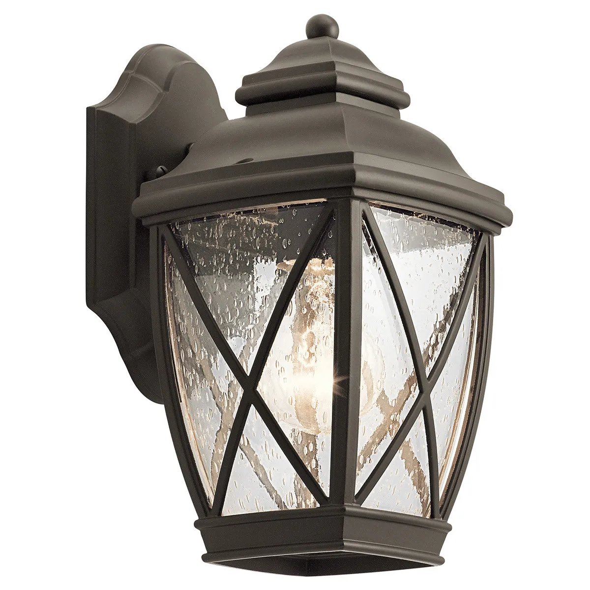 Kichler  Lanterna da pareti per giardini con struttura in alluminio e diffusore in vetro Tangier - 60W