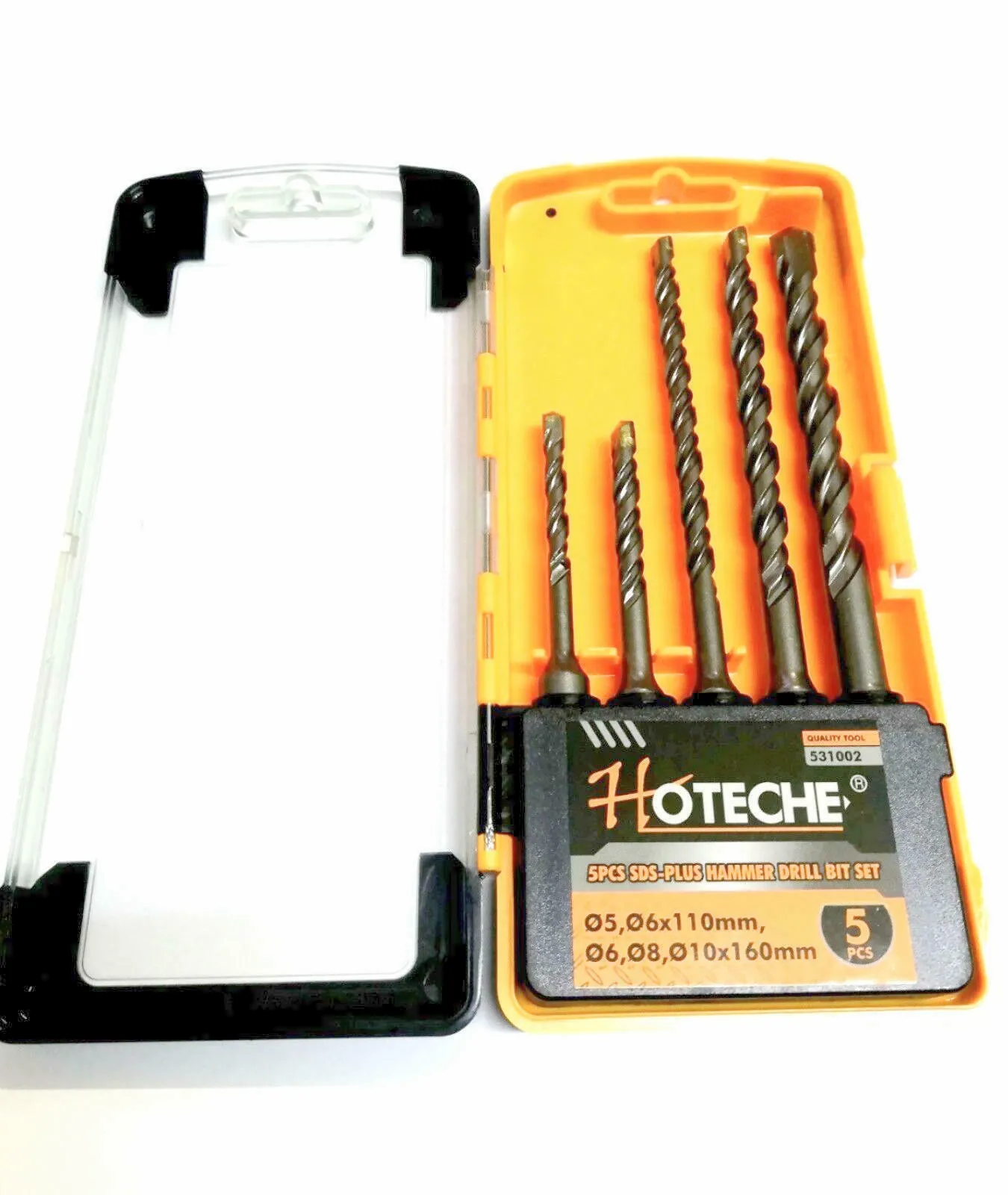 KIT 5 PZ PUNTE DA TRAPANO SDS PLUS MURO CEMENTO PIETRA 110 160 mm 514 hot 