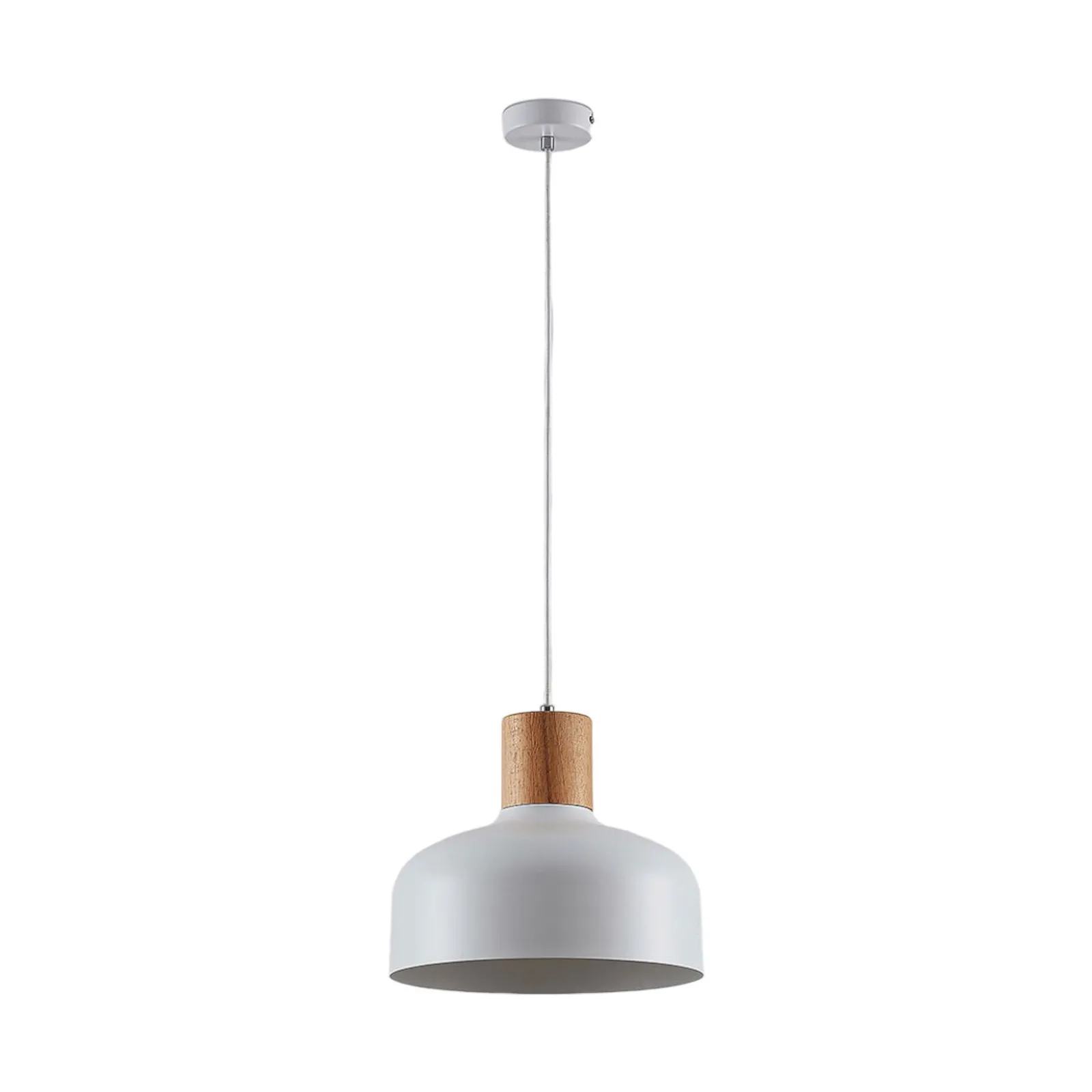 Lampada a sospensione Carlise, elemento in legno