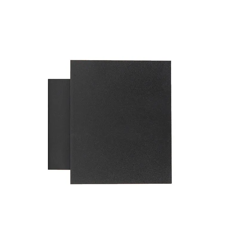 Lampada da parete di design quadrato nero e oro - Sola