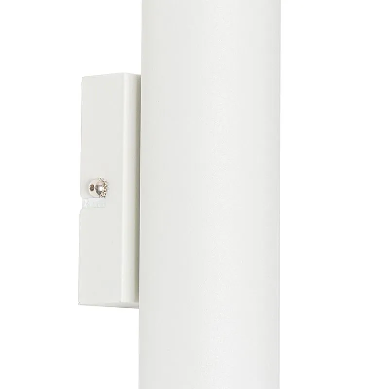 Lampada da parete moderna bianca a 2 luci GU10 50mm - Jeana