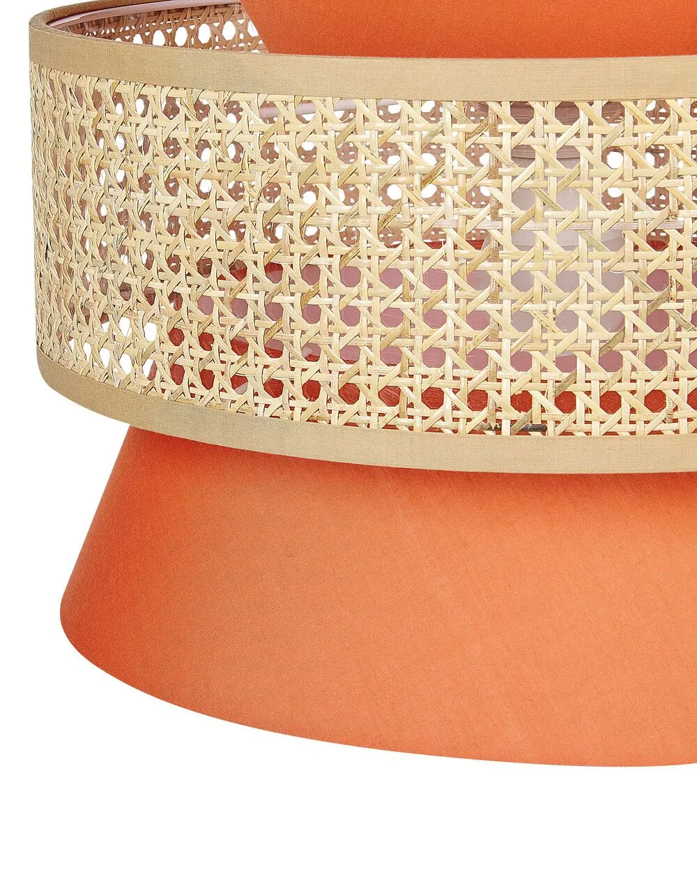 Lampadario LUYANO Rattan Corallo