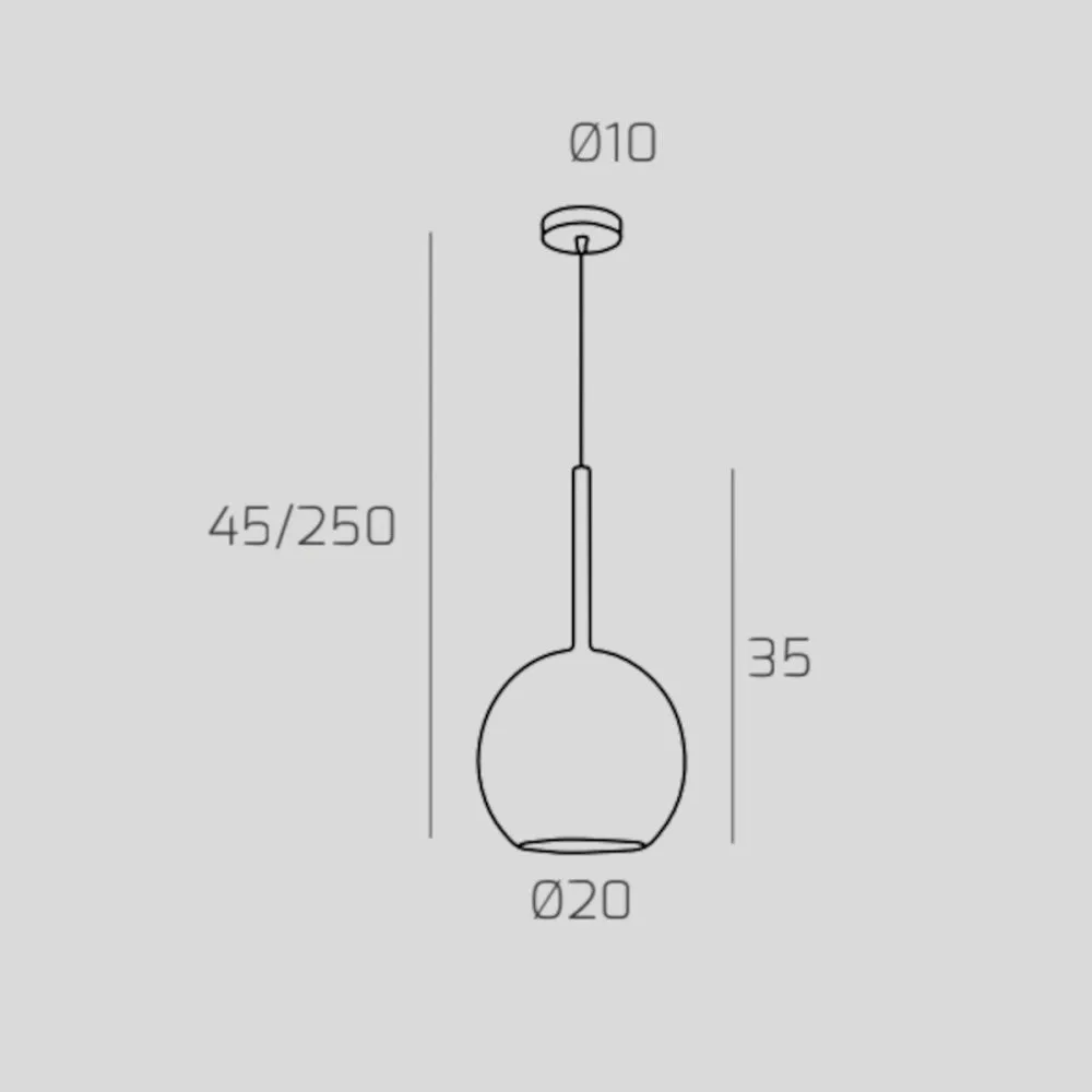 Lampadario moderno Top Light FUTURE 1155CR SM E27 LED vetro pirex soffiato sospensione