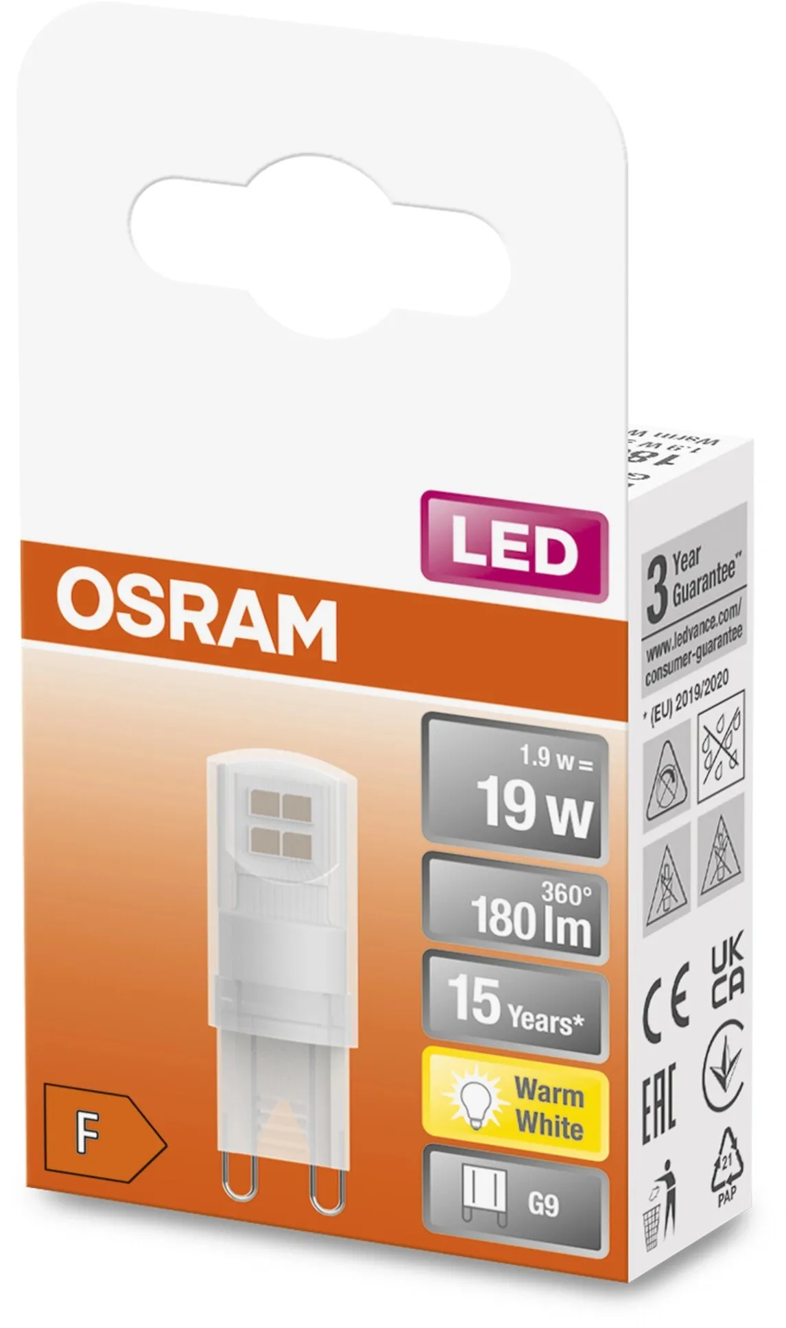 Lampadina LED Osram G9 1,9 W 180 lm 2700 K