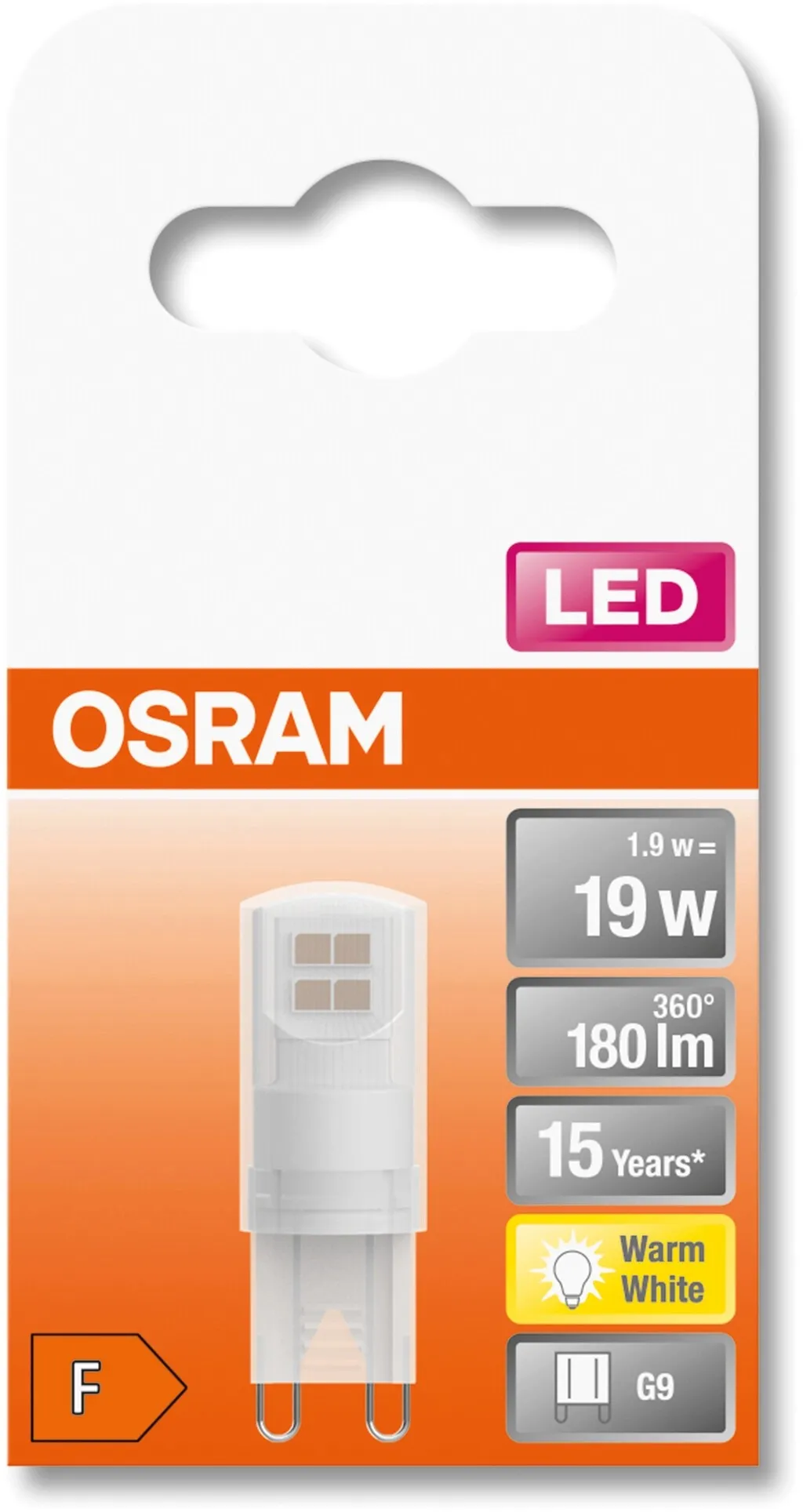 Lampadina LED Osram G9 1,9 W 180 lm 2700 K
