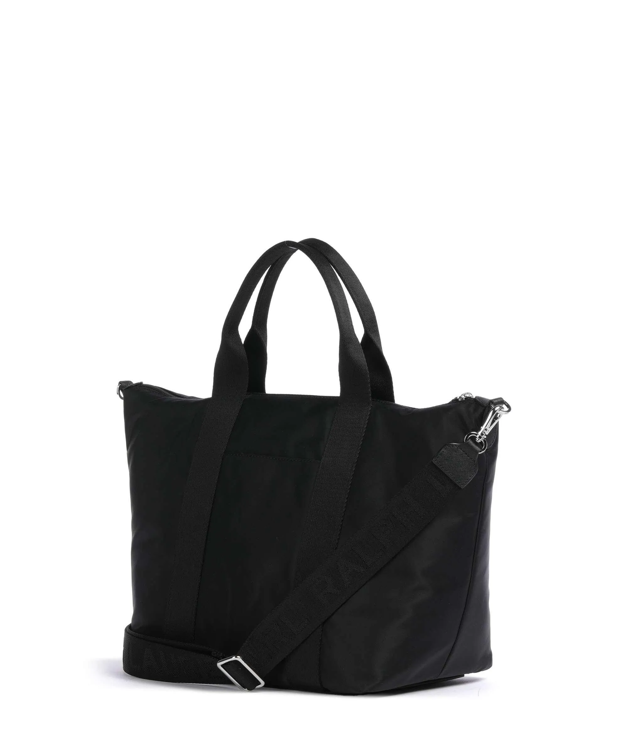  Lauren Ralph Lauren Stevie Medium Borsa a mano nylon riciclato nero  
