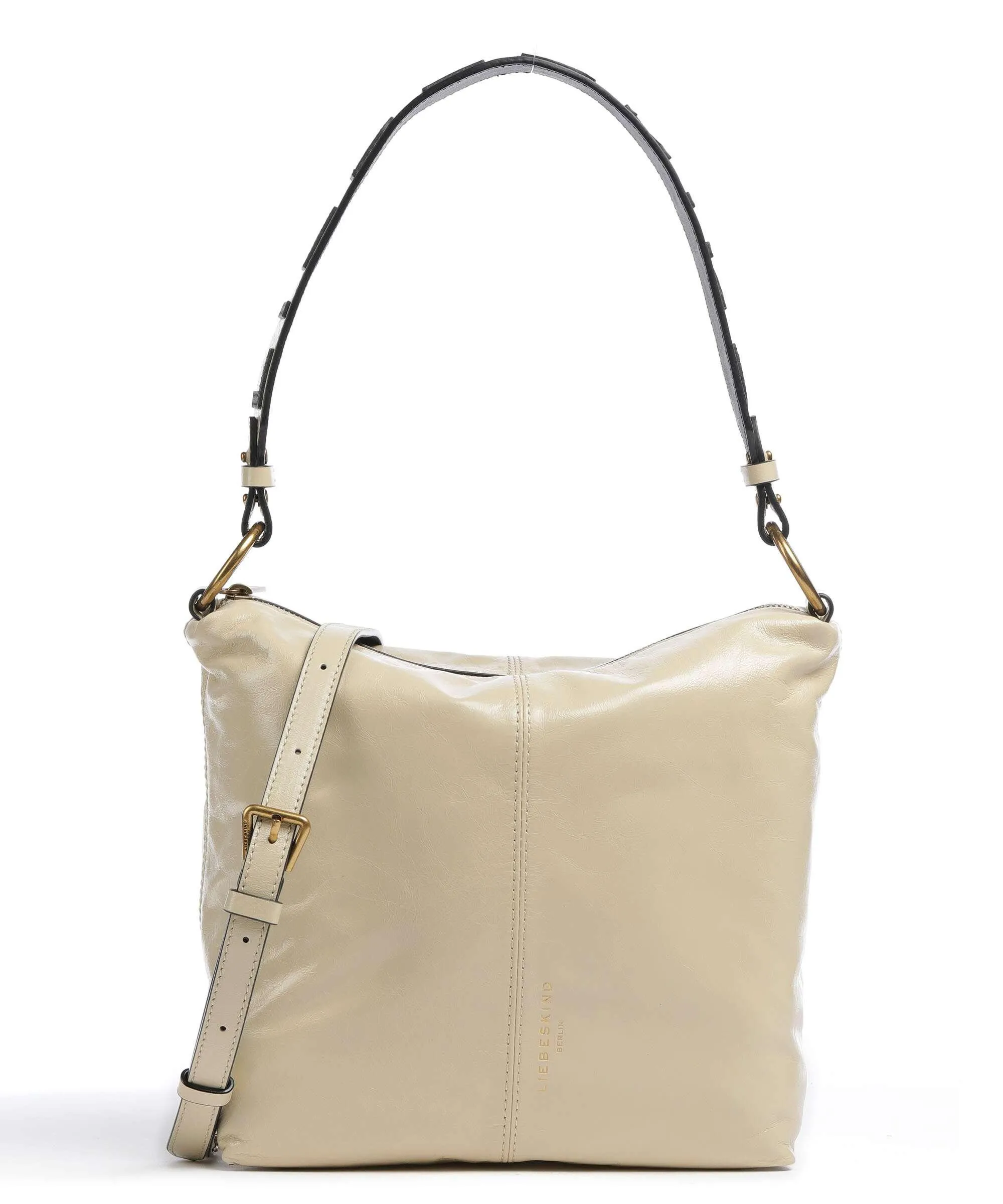  Liebeskind Aissa Paper Touch Crinkle S Borsa hobo pelle di vacchetta finemente grana avorio  
