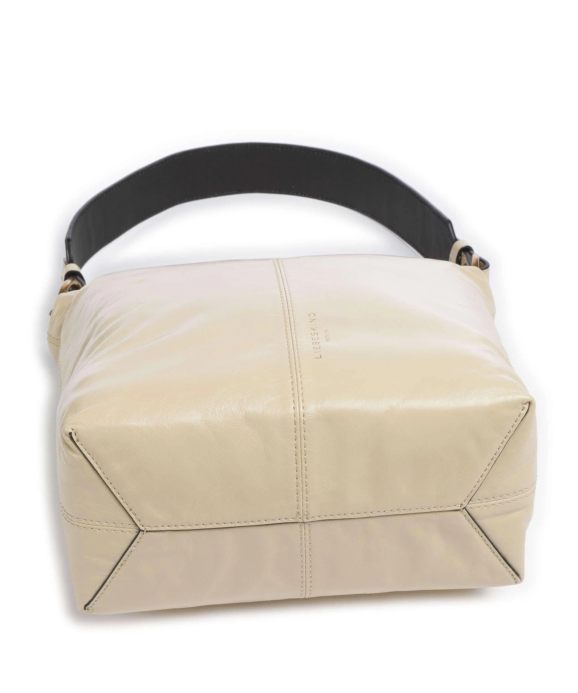  Liebeskind Aissa Paper Touch Crinkle S Borsa hobo pelle di vacchetta finemente grana avorio  