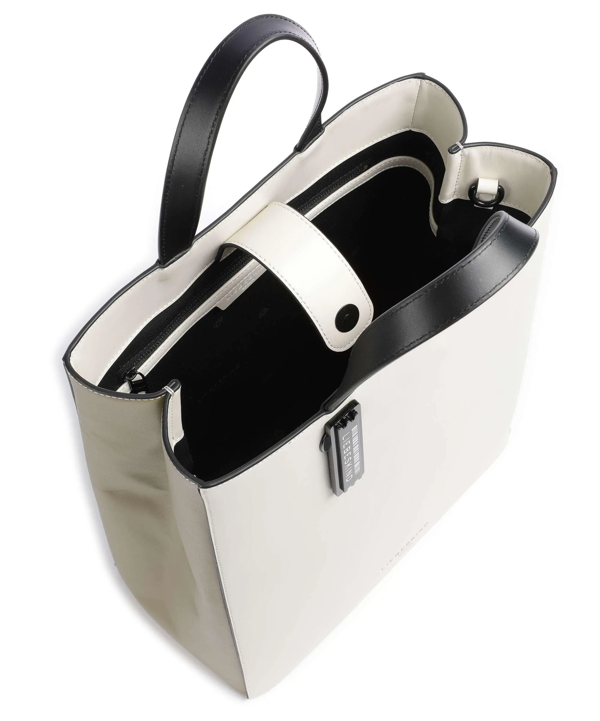  Liebeskind Paper Bag Animation M Borsa a mano pelle liscia multicolore  