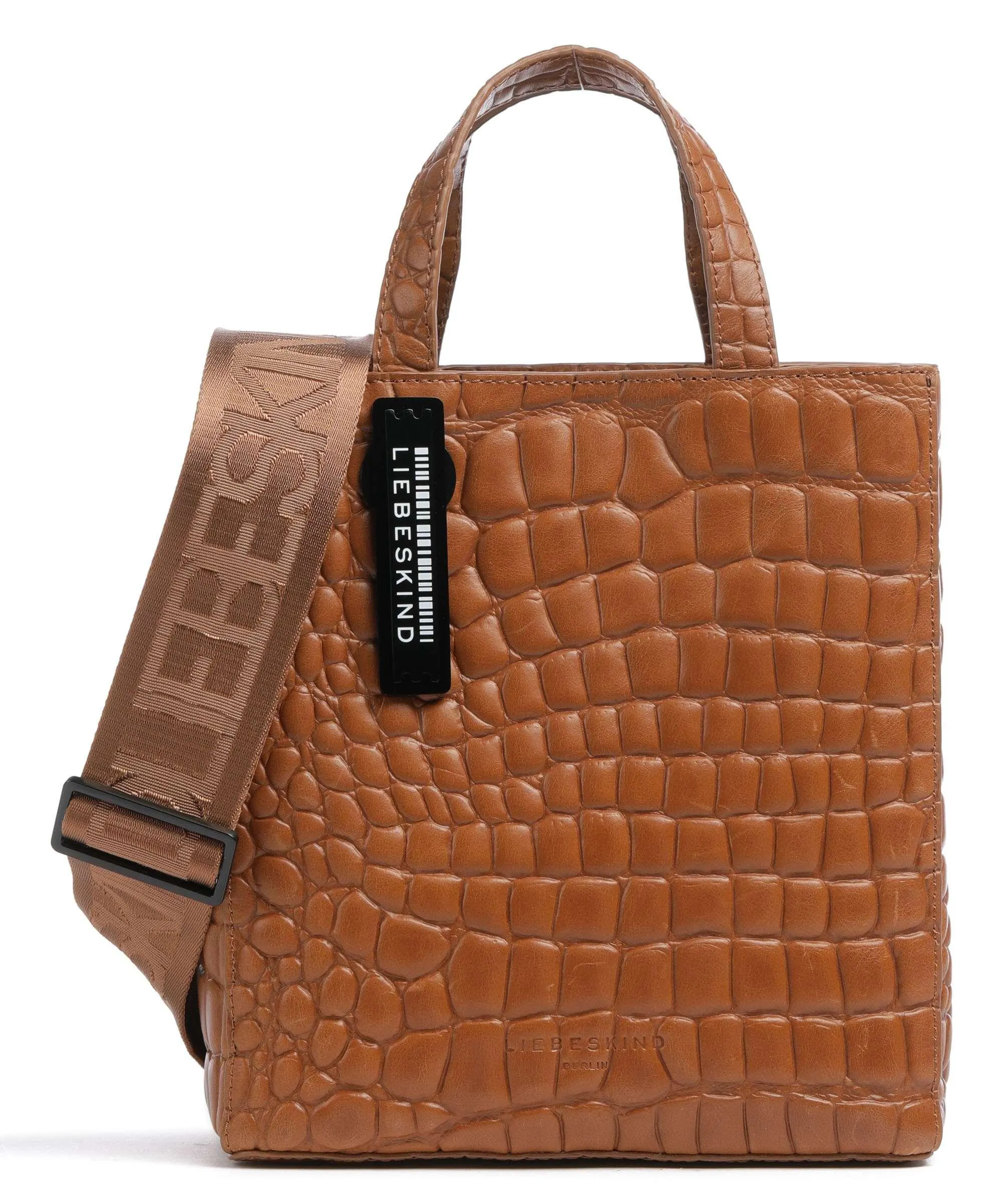  Liebeskind Paper Bag Waxy Croco S Borsa a mano pelle tan  