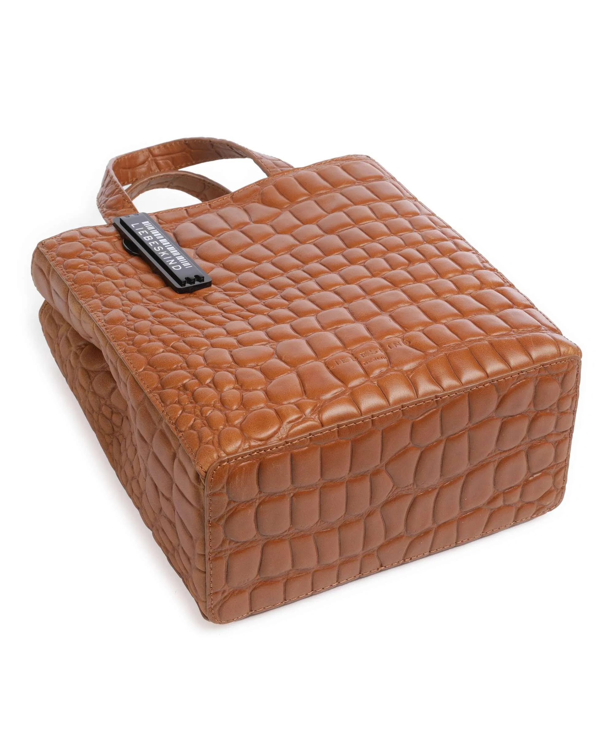  Liebeskind Paper Bag Waxy Croco S Borsa a mano pelle tan  