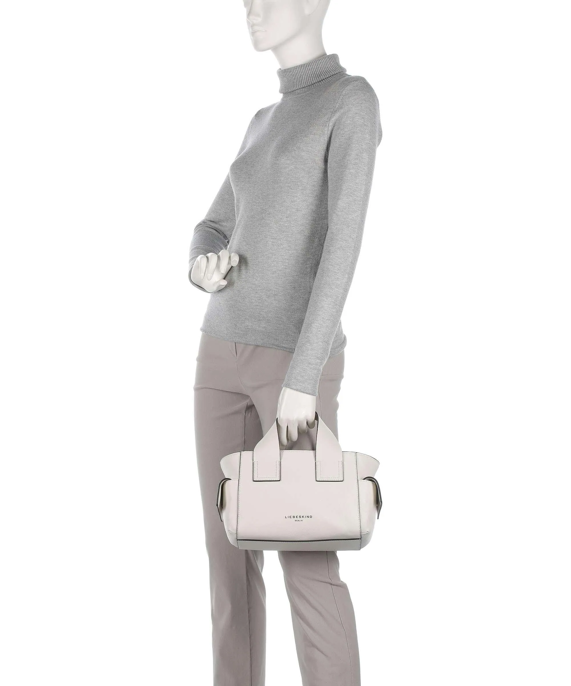  Liebeskind Sienna 2 S Borsa a mano pelle a grana fine avorio  
