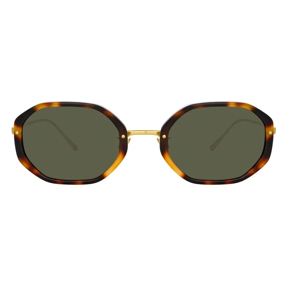 Linda Farrow - Occhiali da Sole Angolare Tyler in Tartaruga - LFL1084C2SUN - Linda Farrow Eyewear