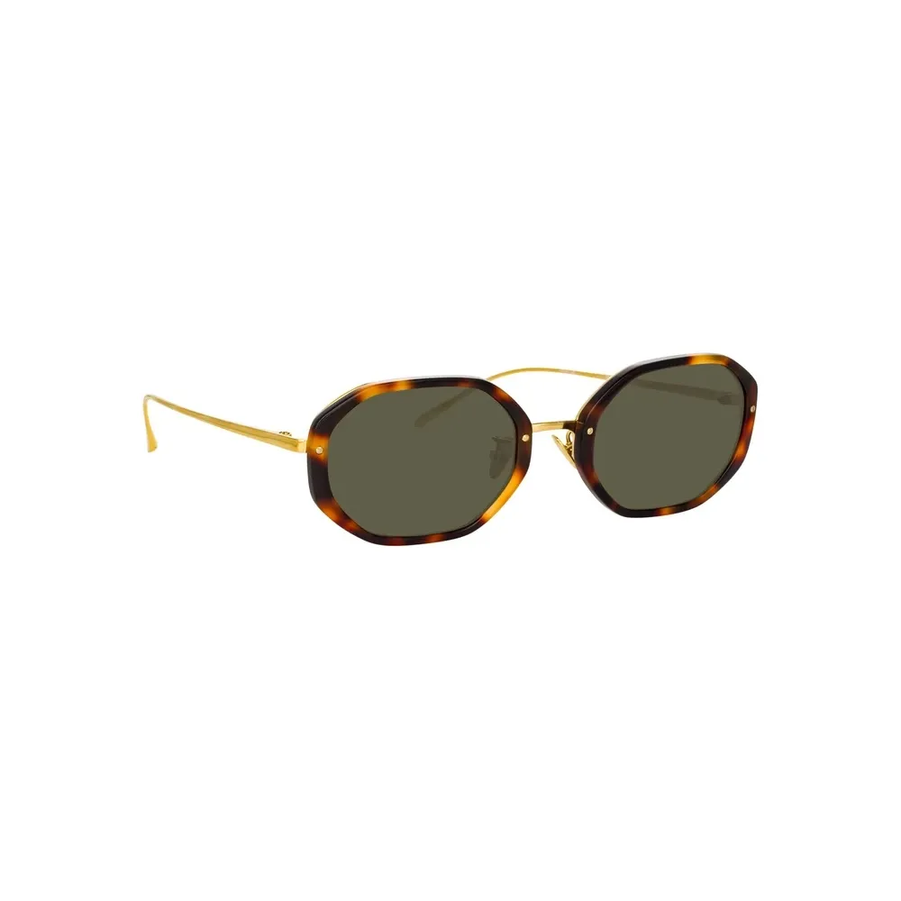 Linda Farrow - Occhiali da Sole Angolare Tyler in Tartaruga - LFL1084C2SUN - Linda Farrow Eyewear