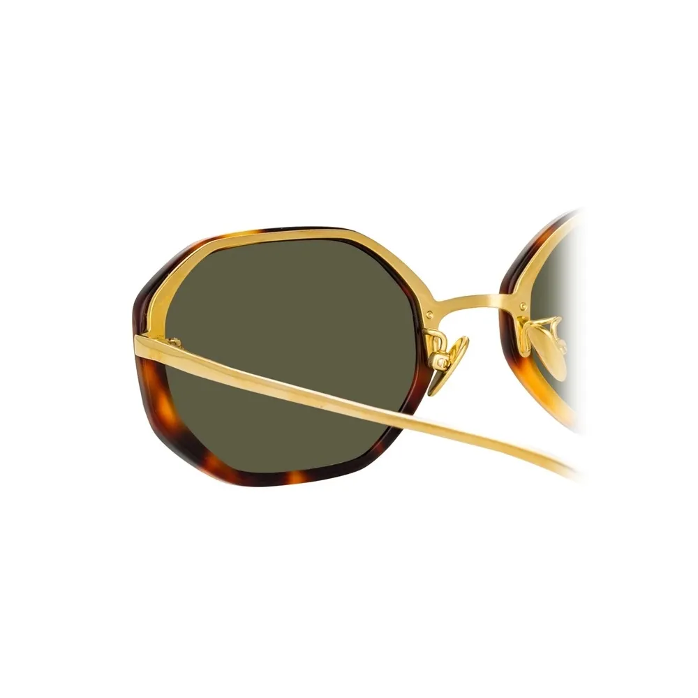 Linda Farrow - Occhiali da Sole Angolare Tyler in Tartaruga - LFL1084C2SUN - Linda Farrow Eyewear