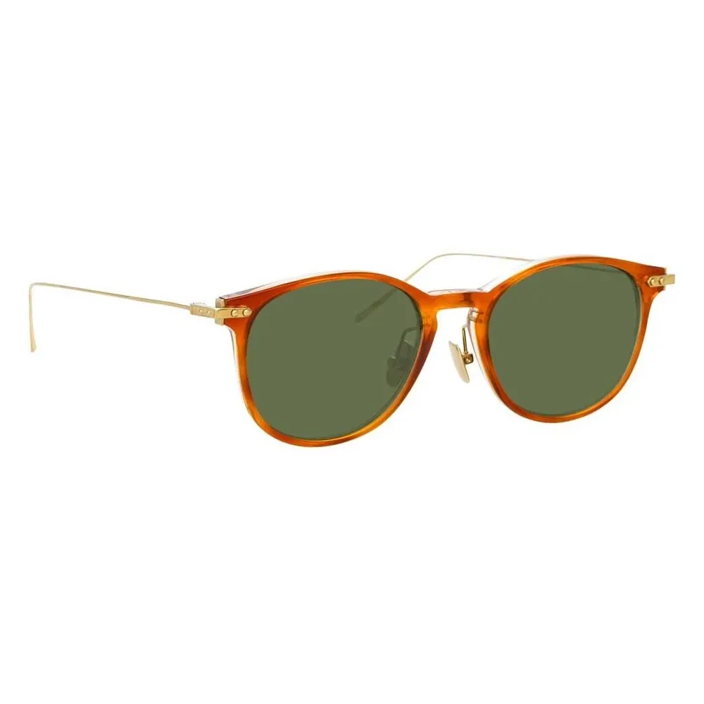 Linda Farrow - Occhiali da Sole D-Frame Linear Fuller C11 in Casetto - LF01C11SUN - Linda Farrow Eyewear