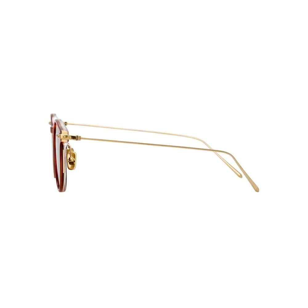 Linda Farrow - Occhiali da Sole D-Frame Linear Fuller C11 in Casetto - LF01C11SUN - Linda Farrow Eyewear