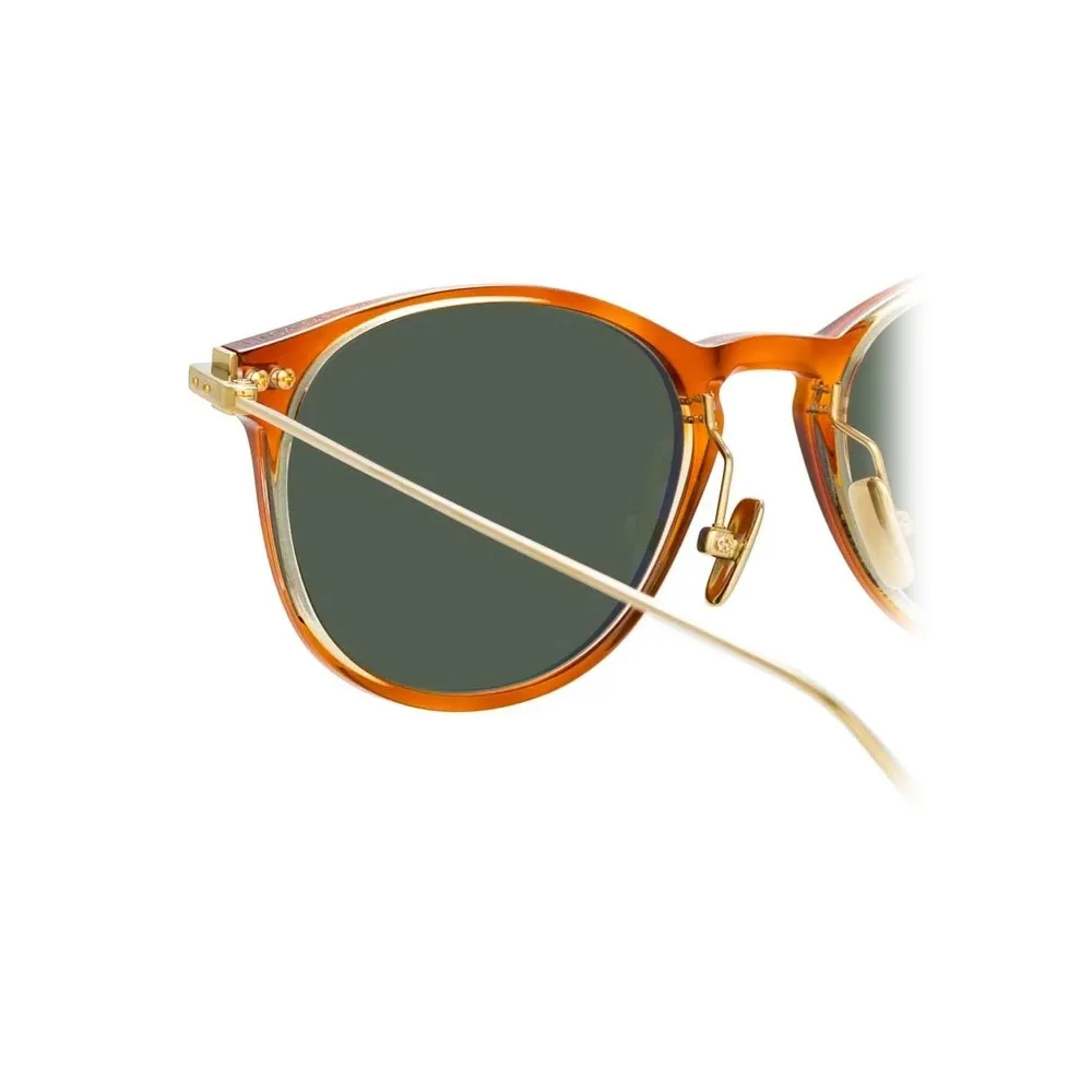 Linda Farrow - Occhiali da Sole D-Frame Linear Fuller C11 in Casetto - LF01C11SUN - Linda Farrow Eyewear