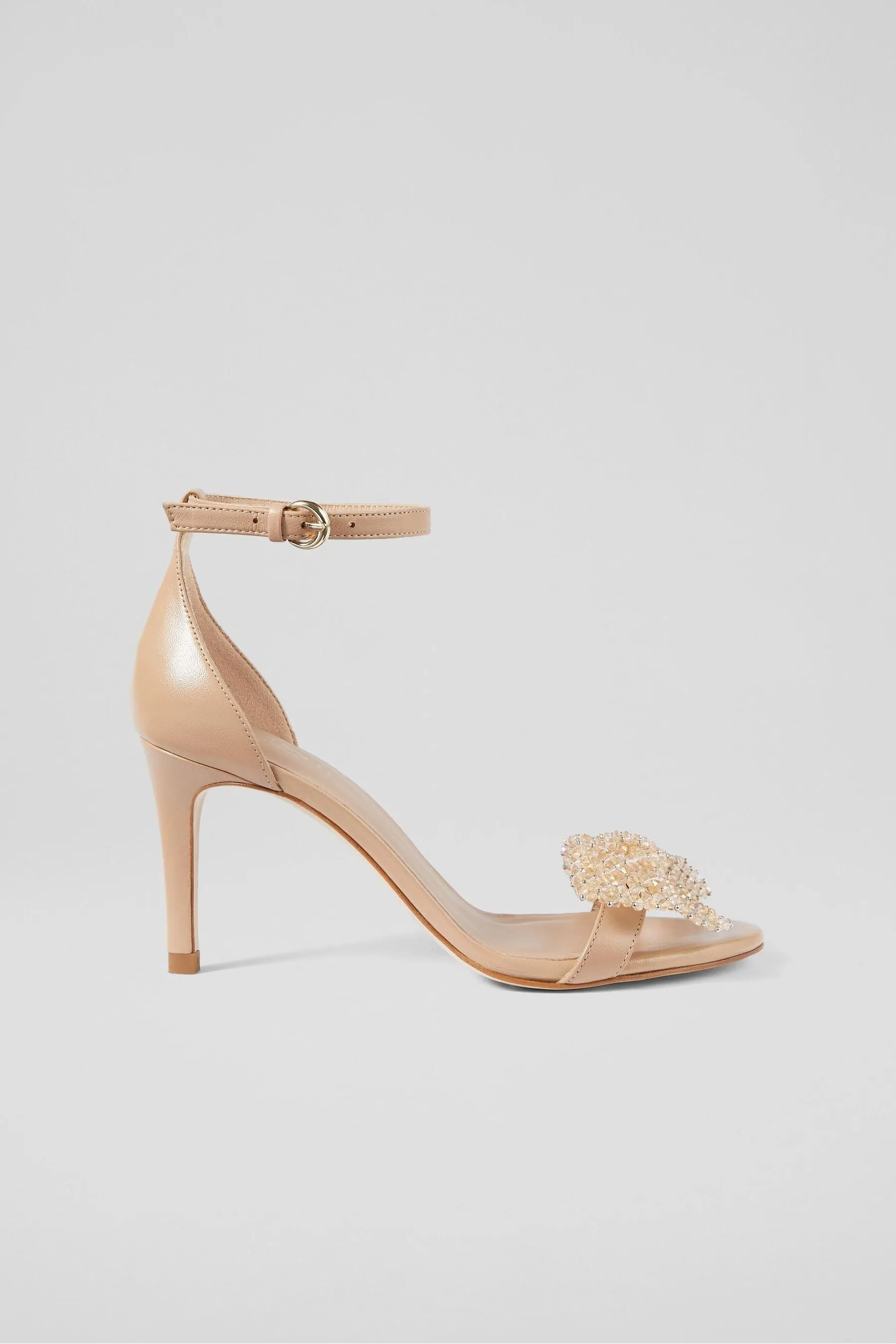 LK Bennett Naturale - Cristabel - Sandali Fiocco luccicante in trench