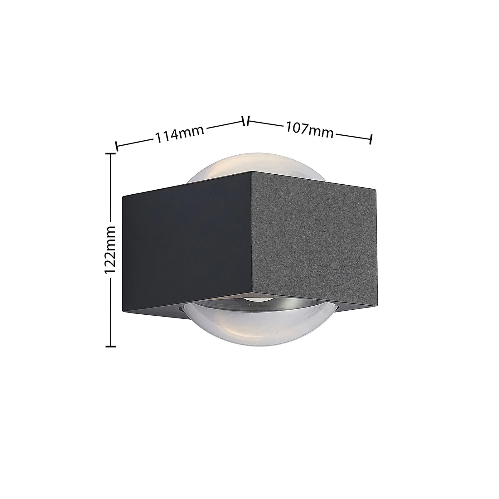 Lucande Almos applique LED esterni angolare 2 luci