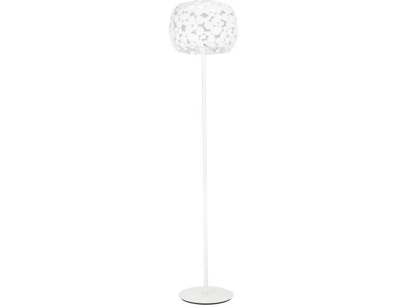 LUCE ambiente Design piantana Dioniso 3 luci in metallo Ø 40 cm bianco satinato
